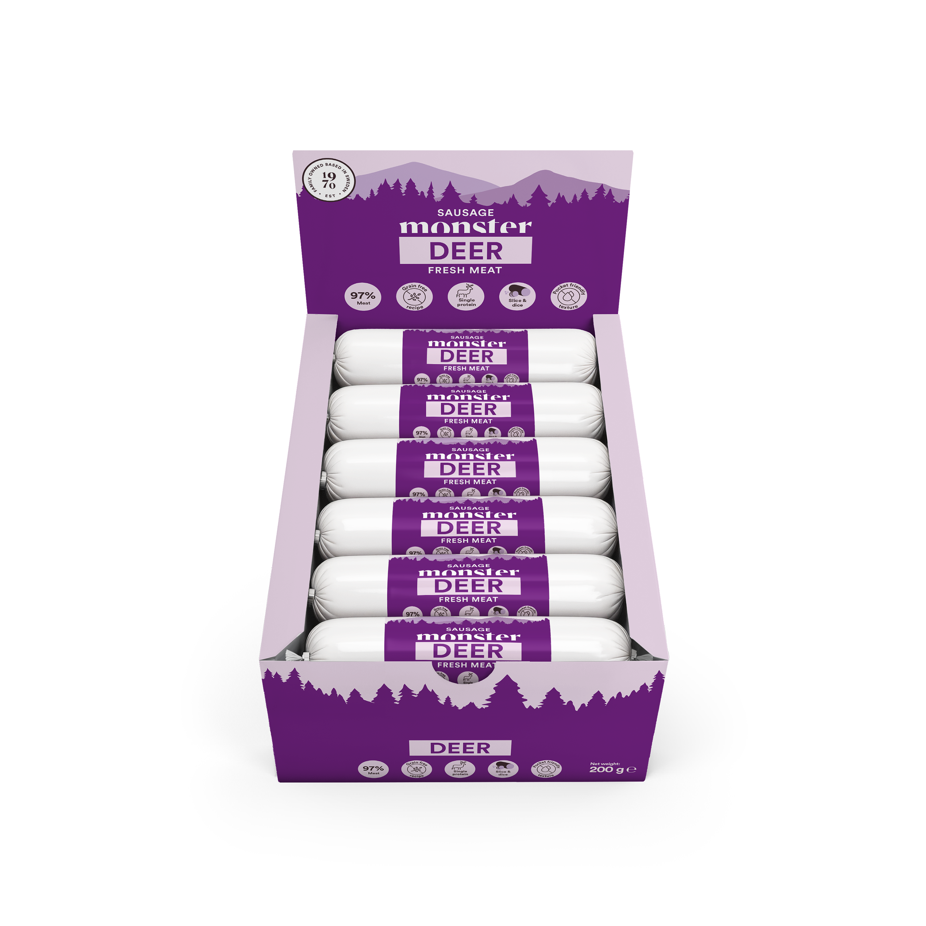 Monster Dog Sausage Deer 200 g (12 pcs)