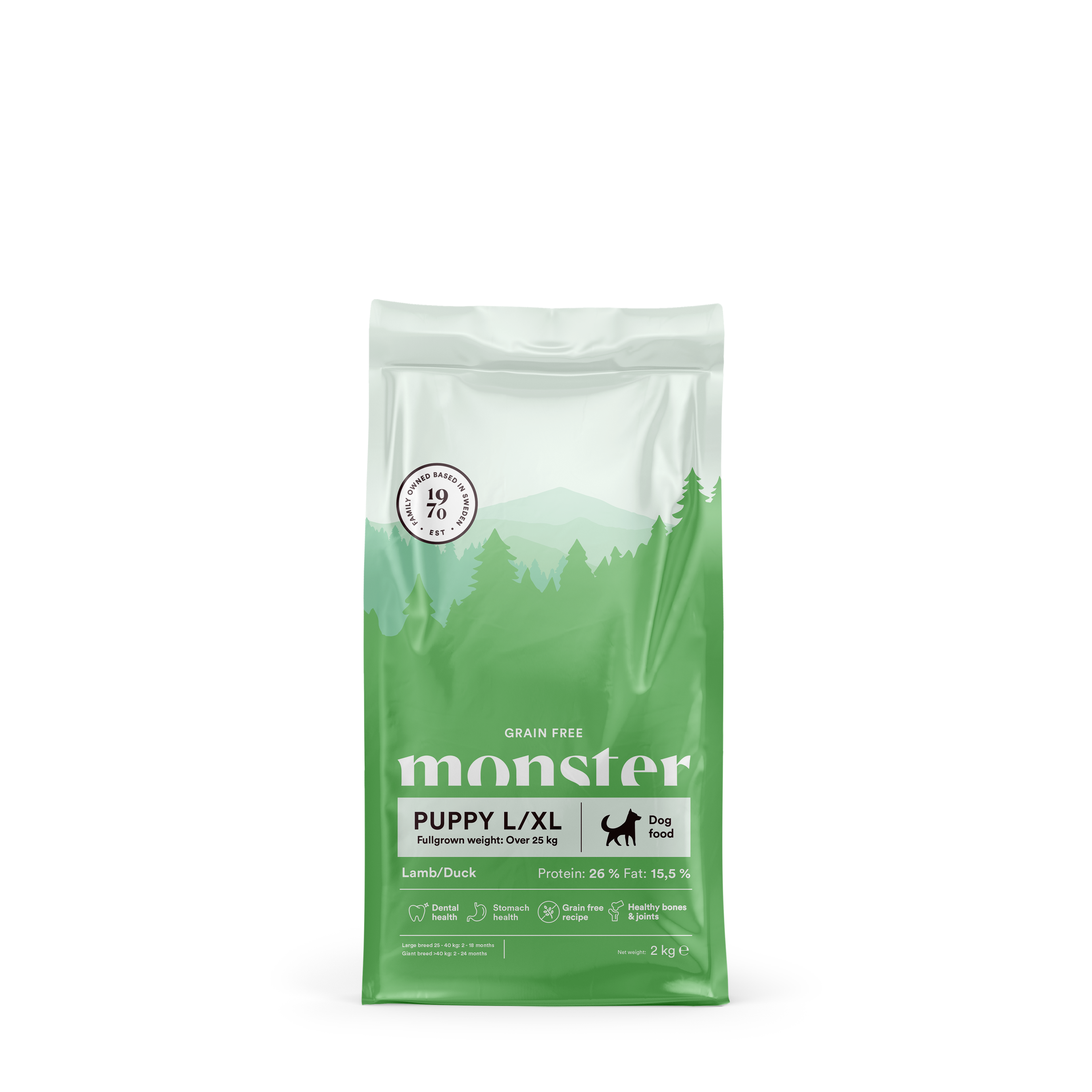 Monster Dog GF Puppy L/XL Lamb/Duck 2 kg