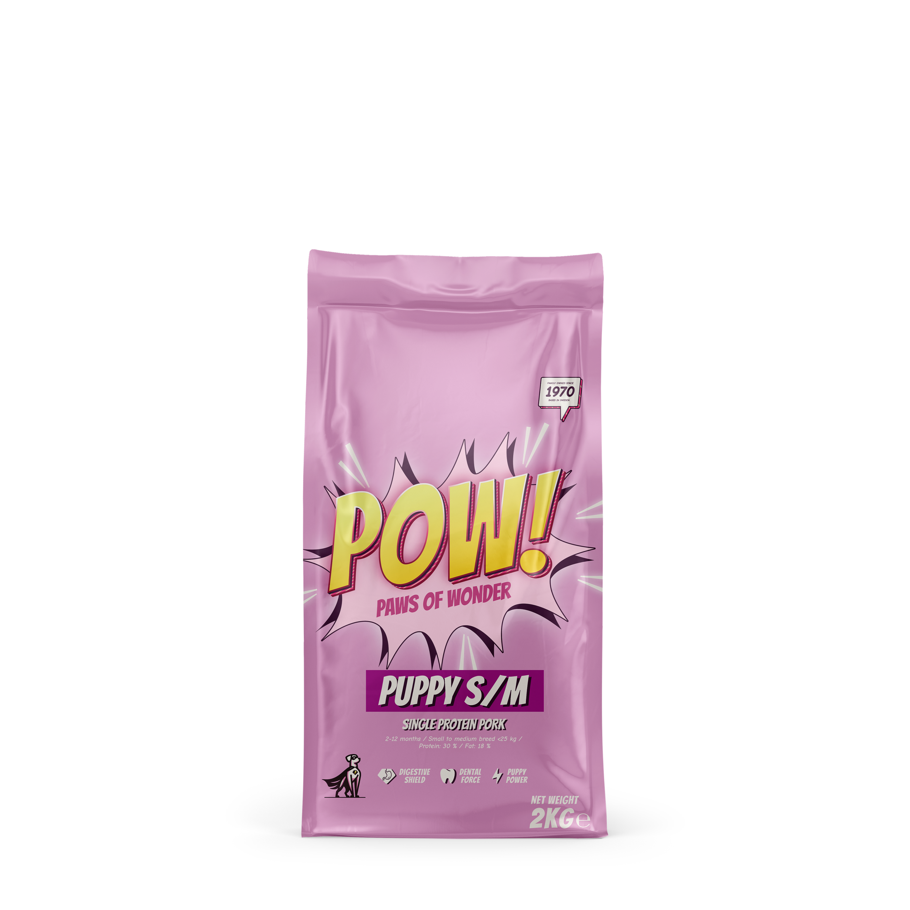 POW! Dog Puppy S/M Pork 2 kg