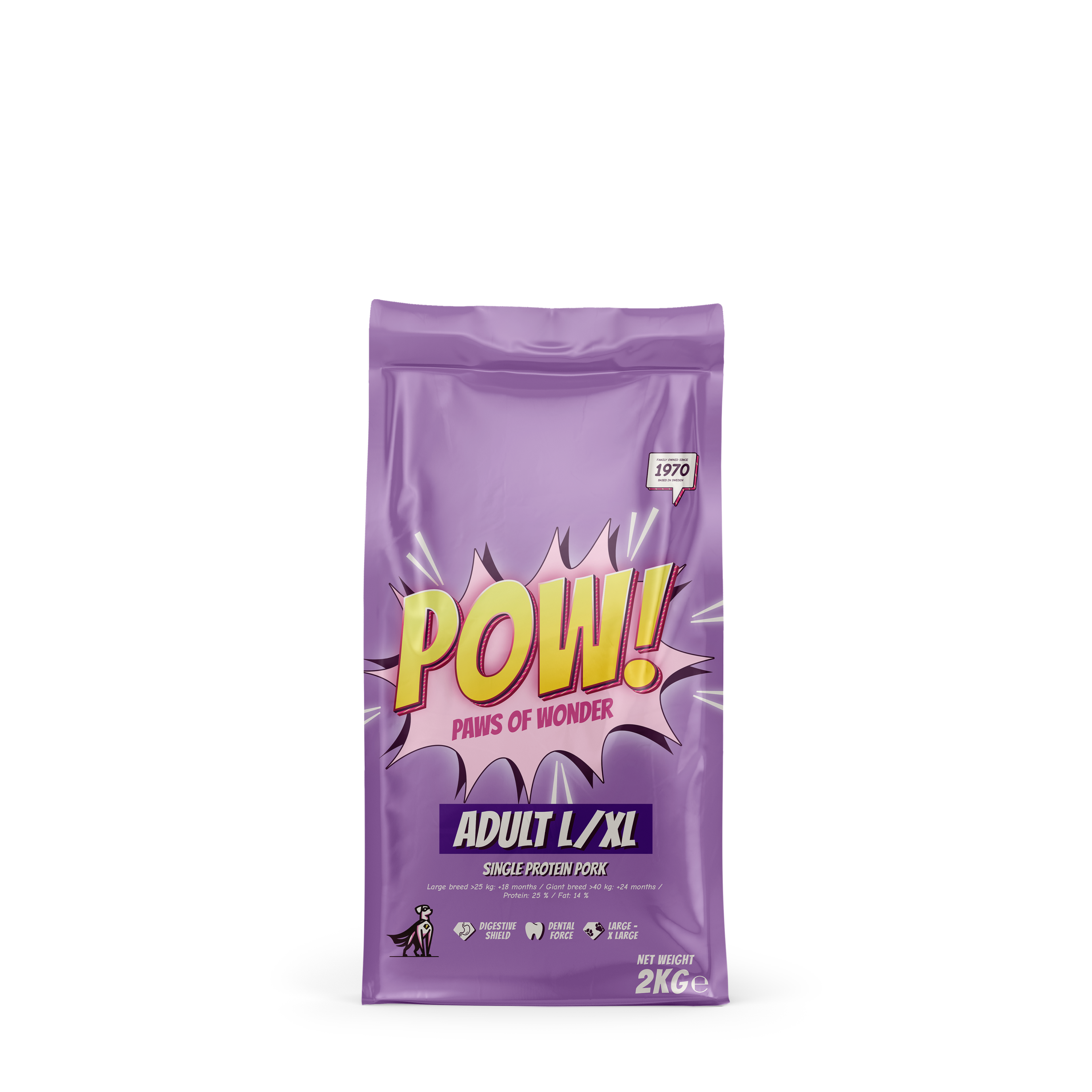 POW! Dog Adult L/XL Pork 2 kg