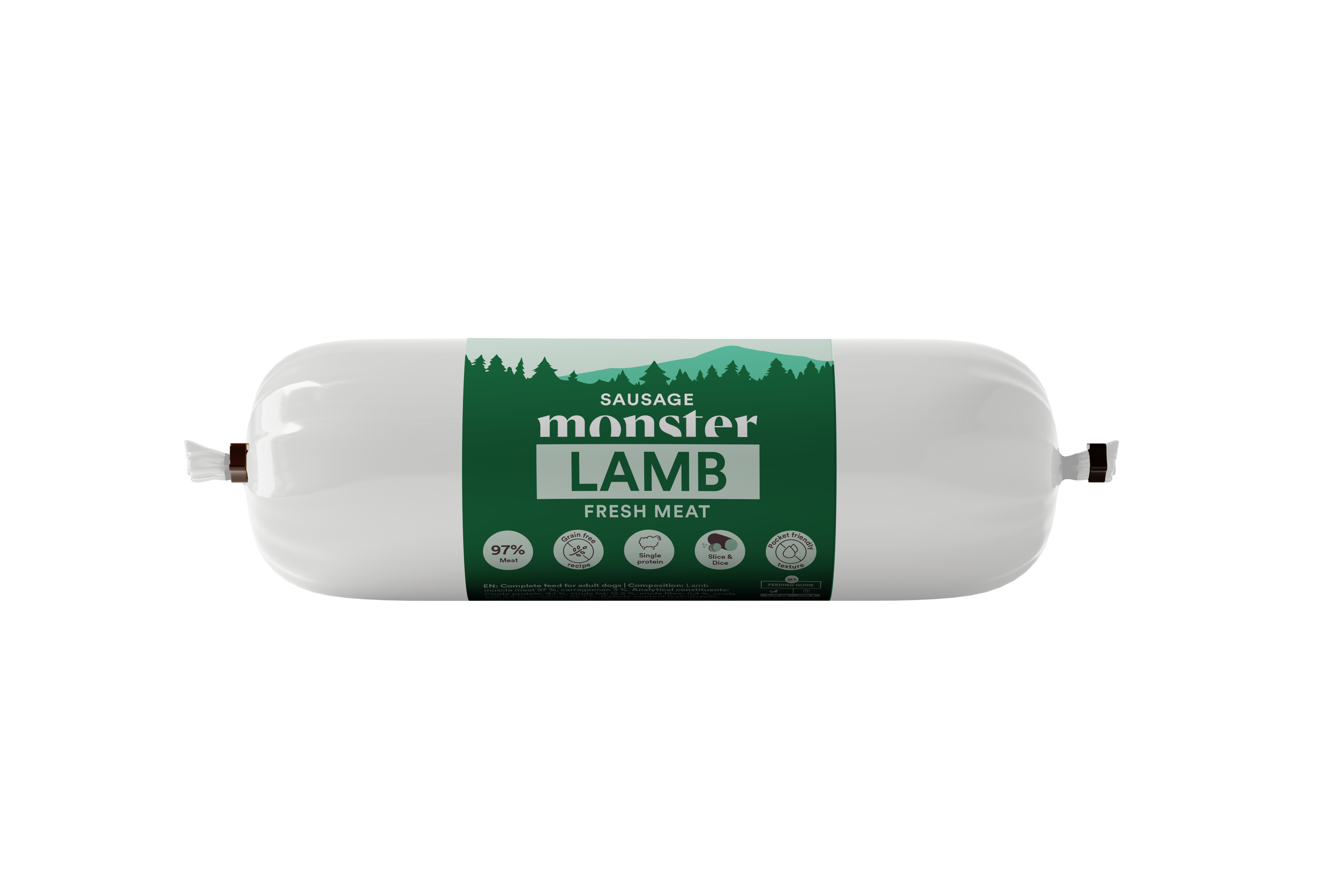 Monster Dog Sausage Lamb 400 g (12 pcs)