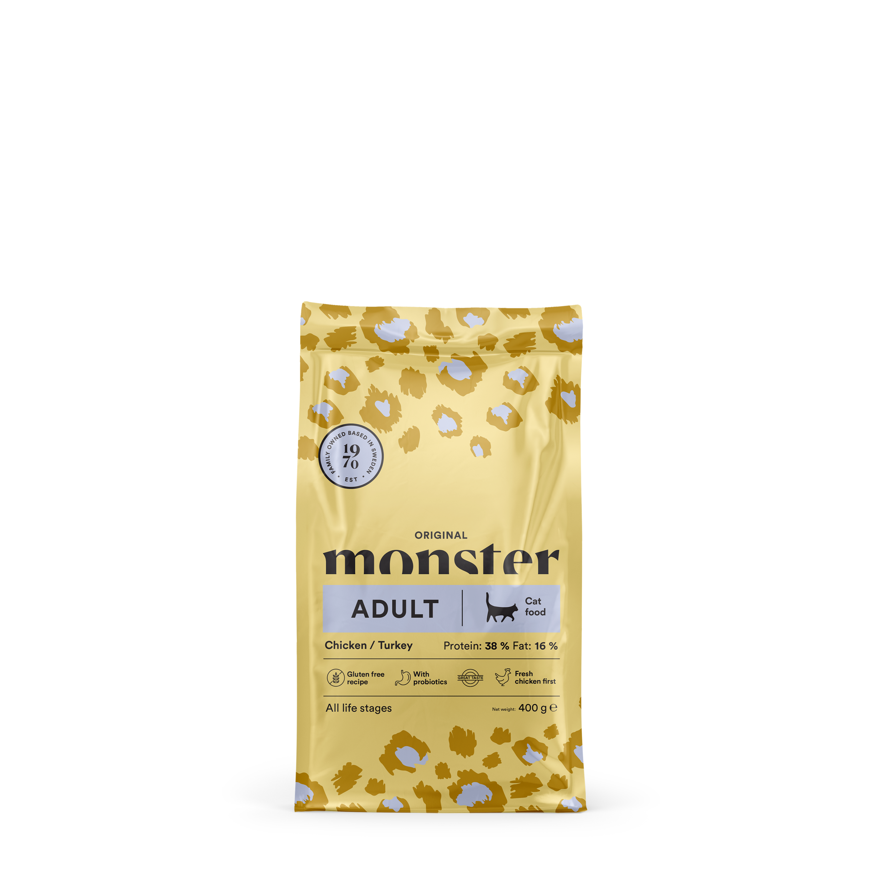 Monster Cat Orig. Adult Chick/Turkey 400 g