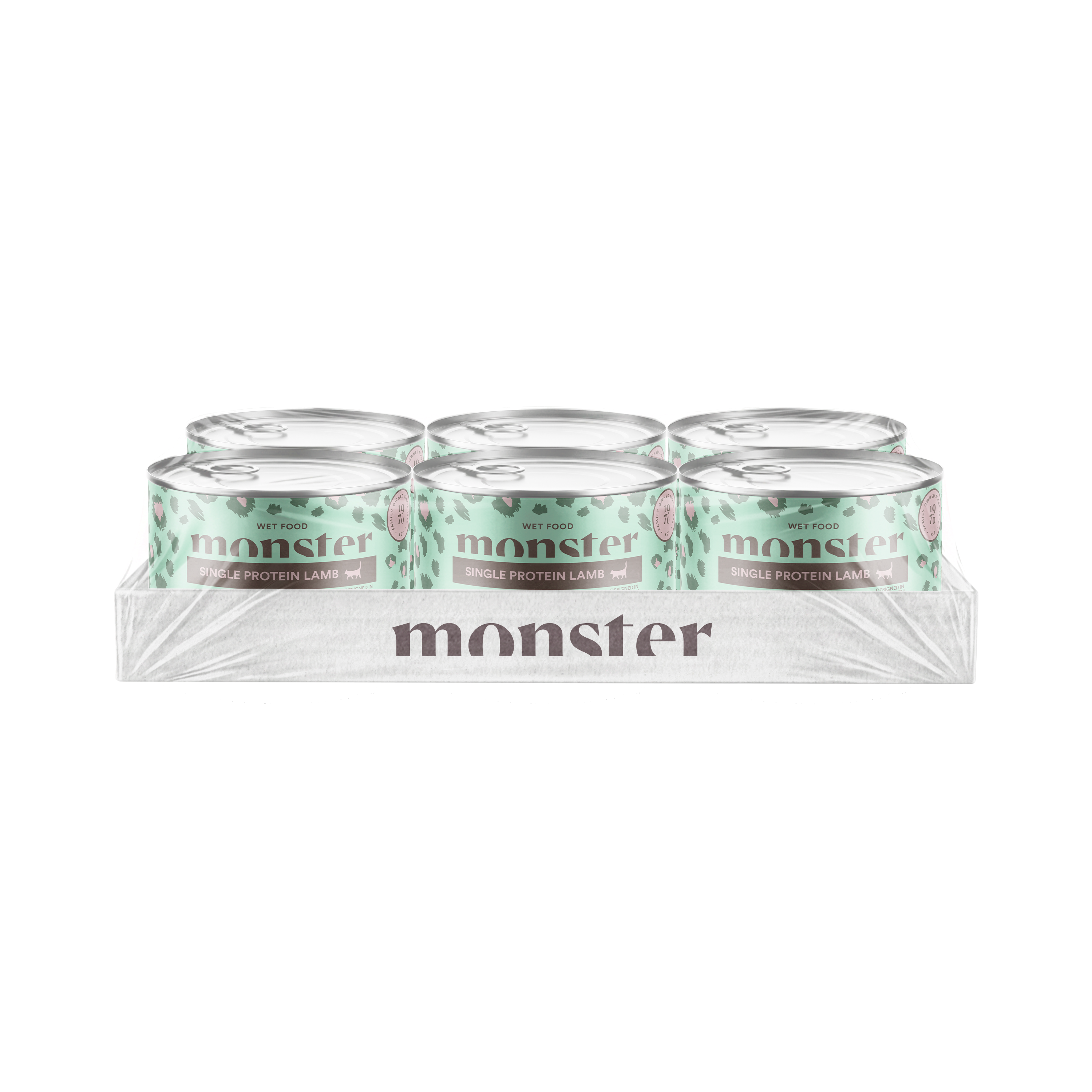 Monster Cat Adult Single Lamb Can 200 g (6/tray)