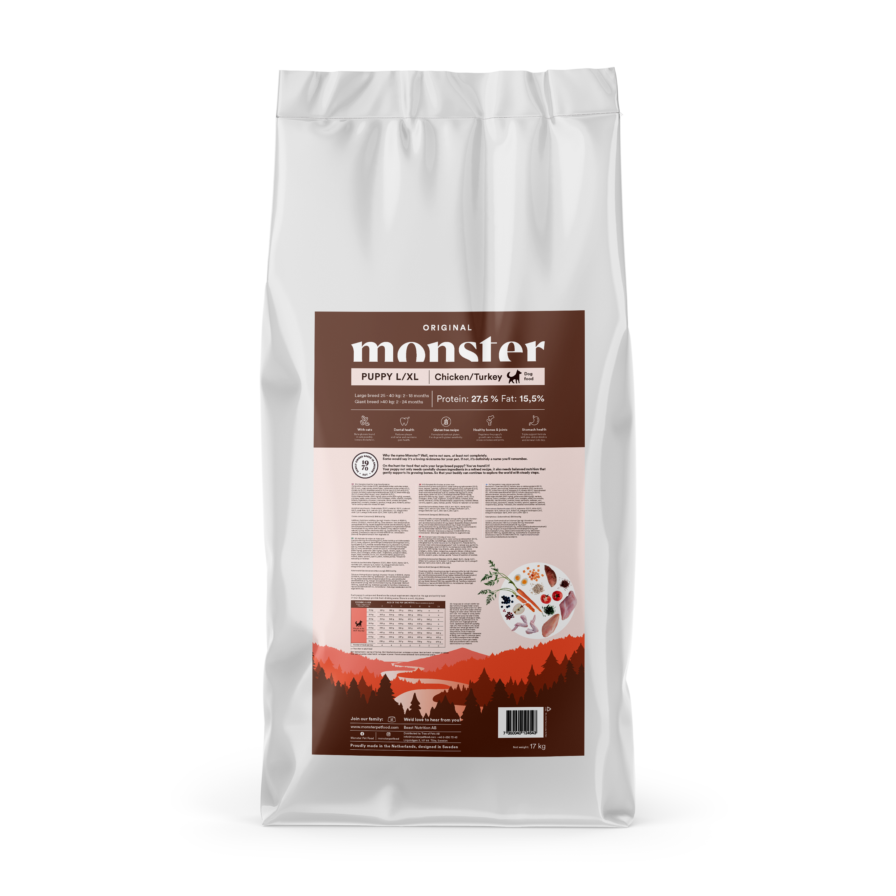 Monster Dog Orig. Puppy L/XL Chick/Turkey 17 kg