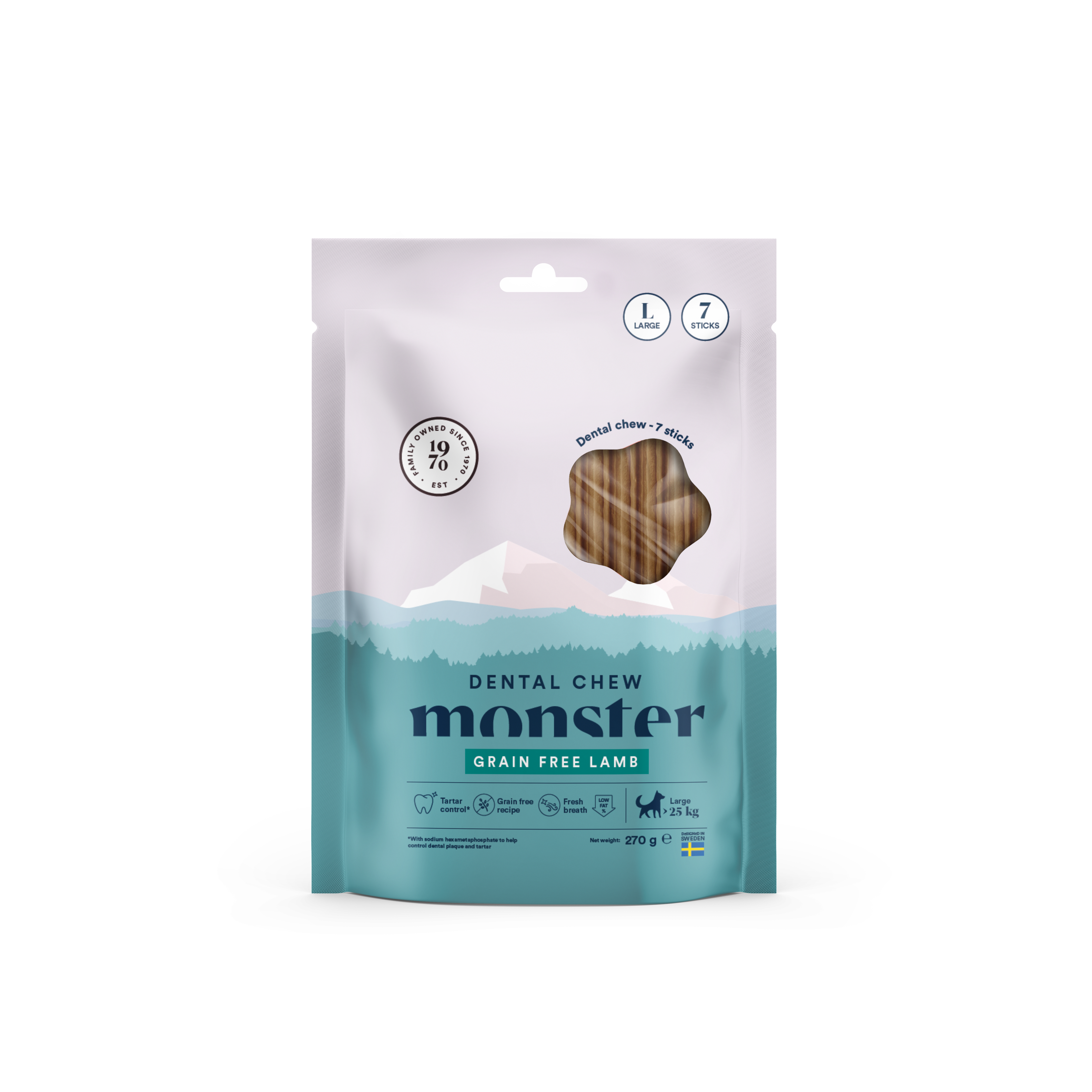 Monster Dog Dental Chew Lamb L Week (7 pcs) 270 g