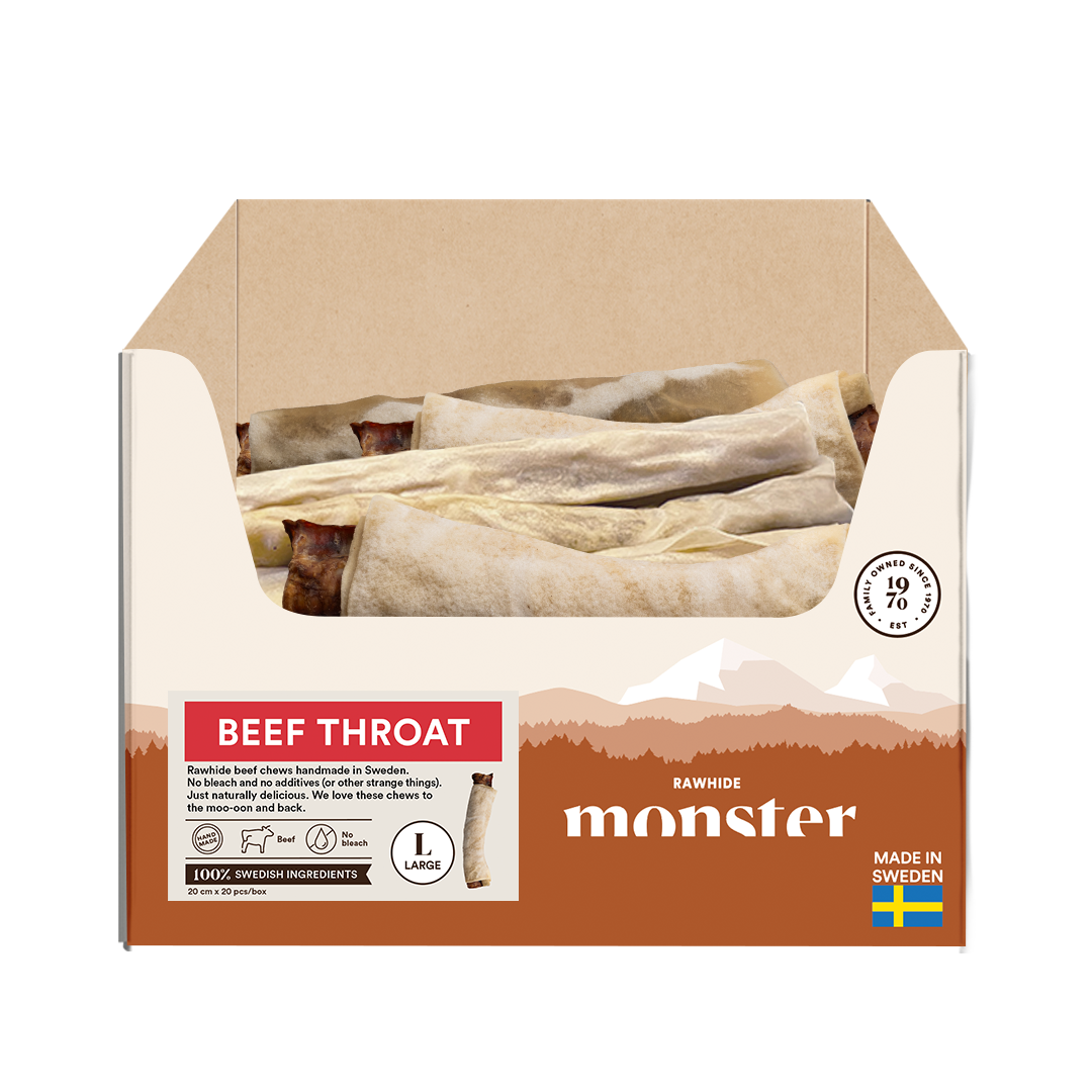 Monster Raw Beef Throat L Bulk 16 pcs