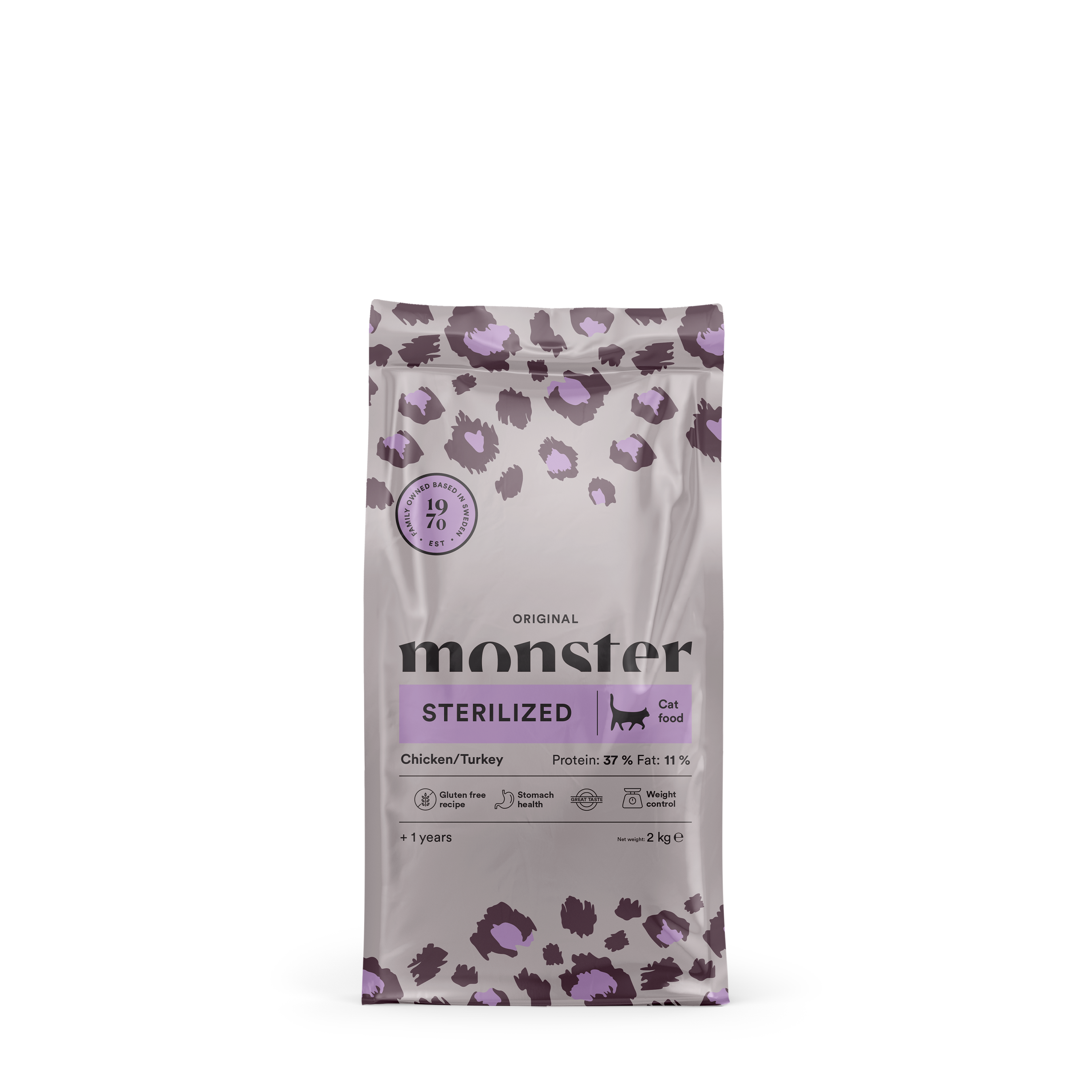 Monster Cat Orig. Sterilized Chick/Turkey 2 kg