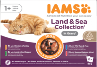Iams Delights Gravy Multipk Land & Sea 85 g (12/cnt)