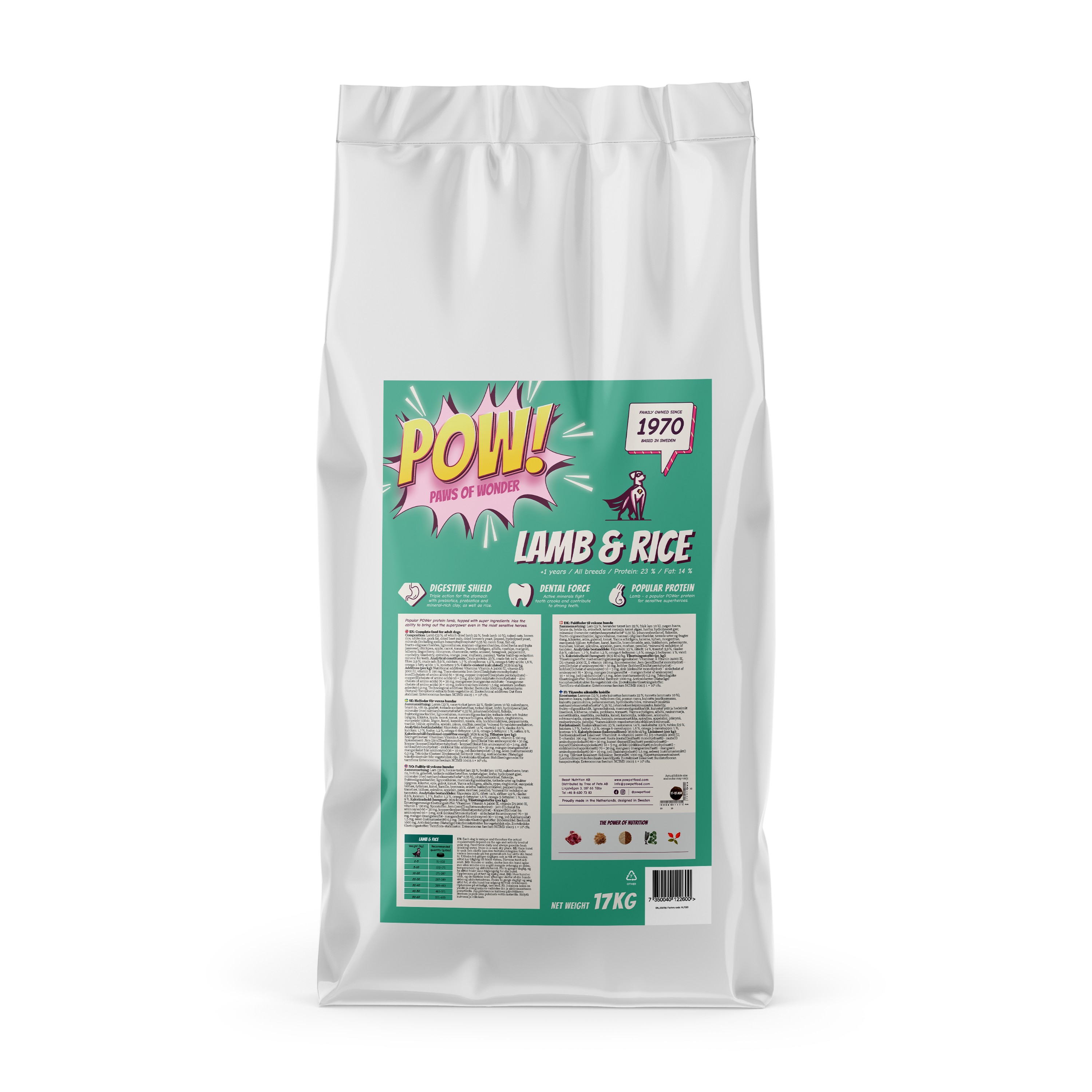 POW! Dog Adult Lamb & Rice 17 kg