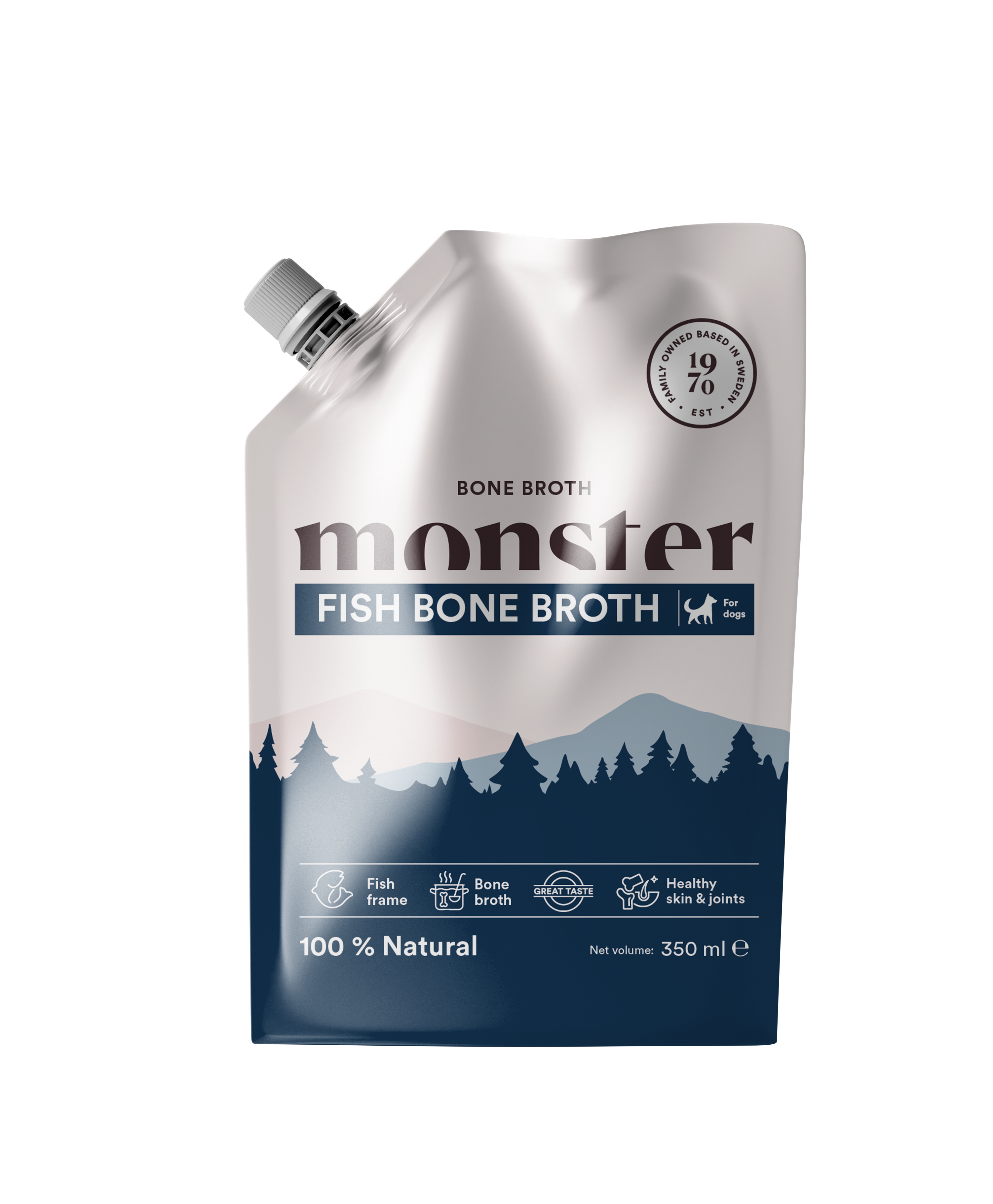 Monster Dog Bone Broth Fish 350 ml (10 pack)