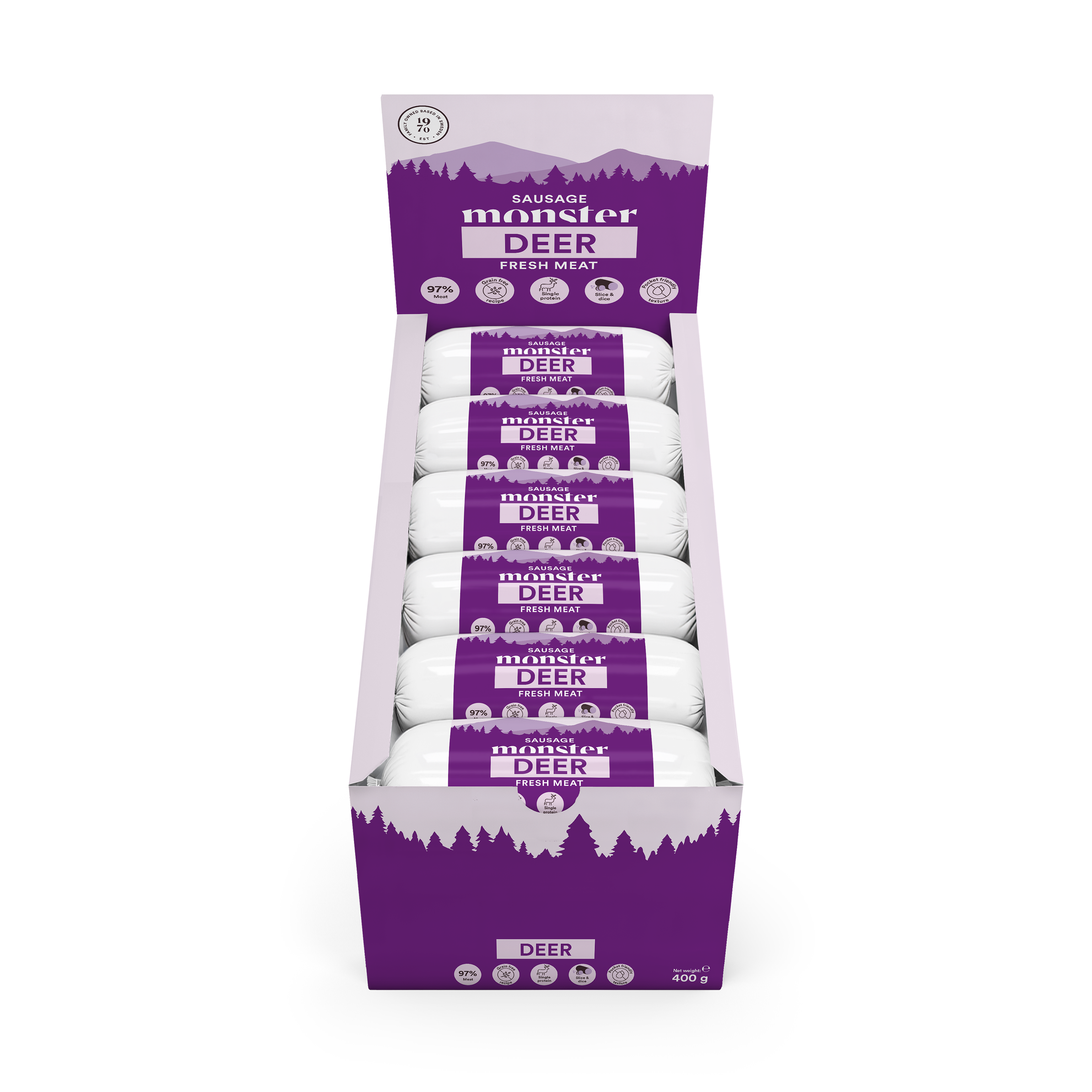 Monster Dog Sausage Deer 400 g (12 pcs)