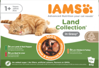 Iams Delights Gravy Multipk Land 85 g (12/cnt)