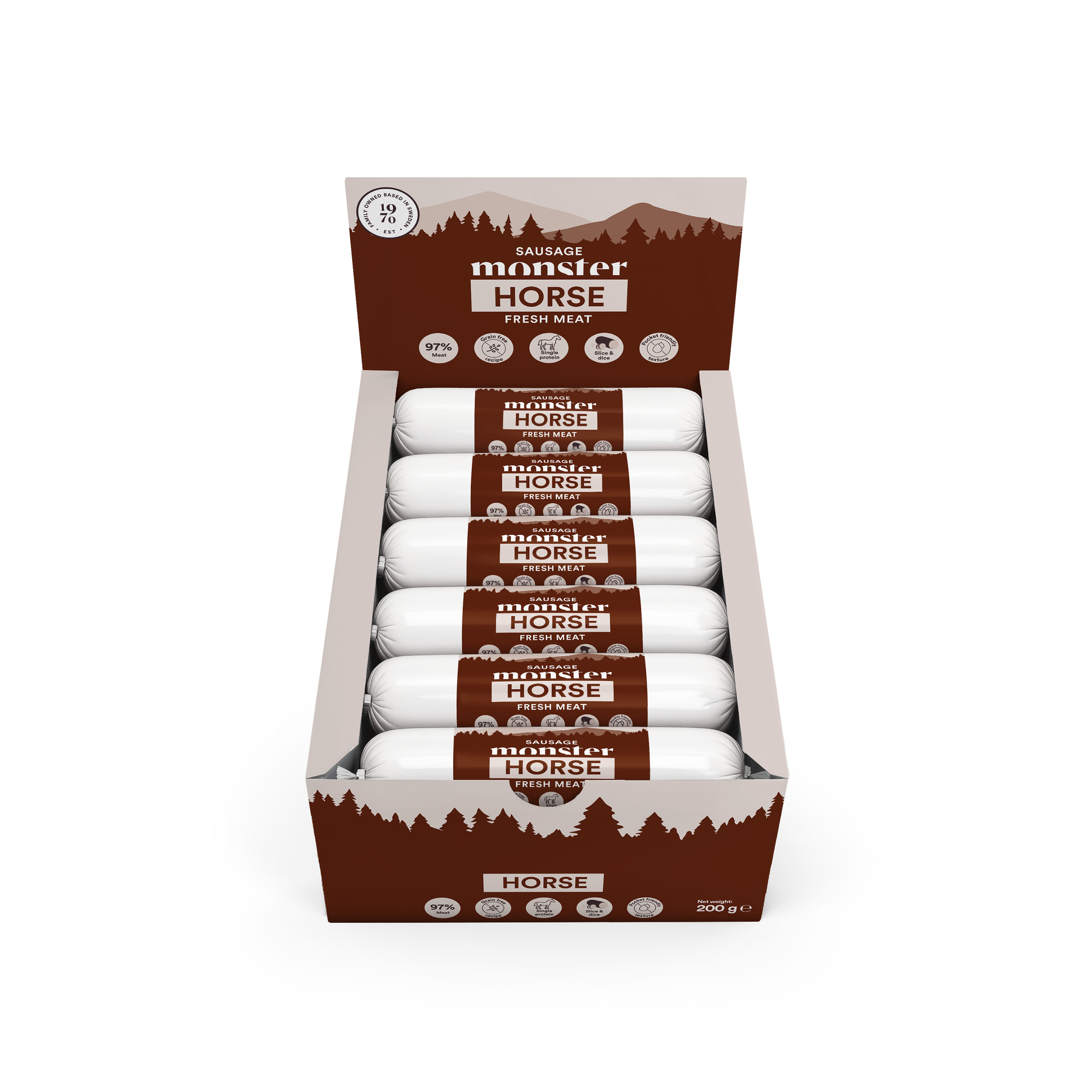 Monster Dog Sausage Horse 200 g (12 pcs)