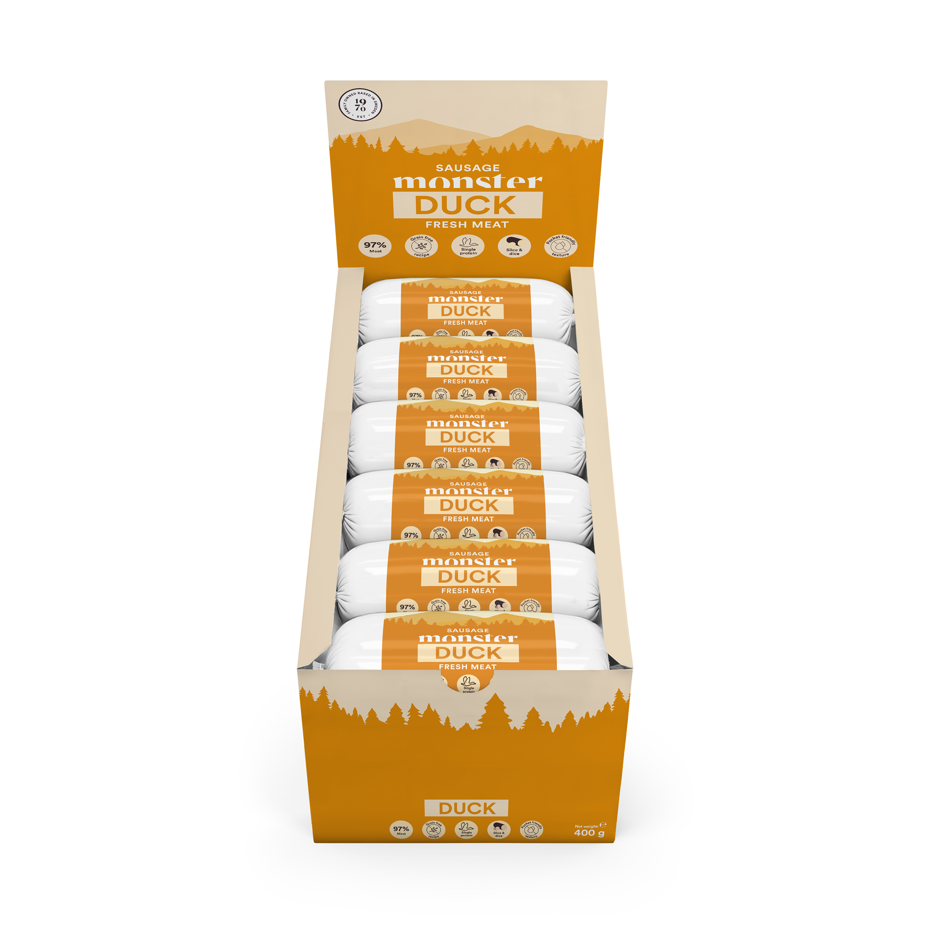 Monster Dog Sausage Duck 400 g (12 pcs)