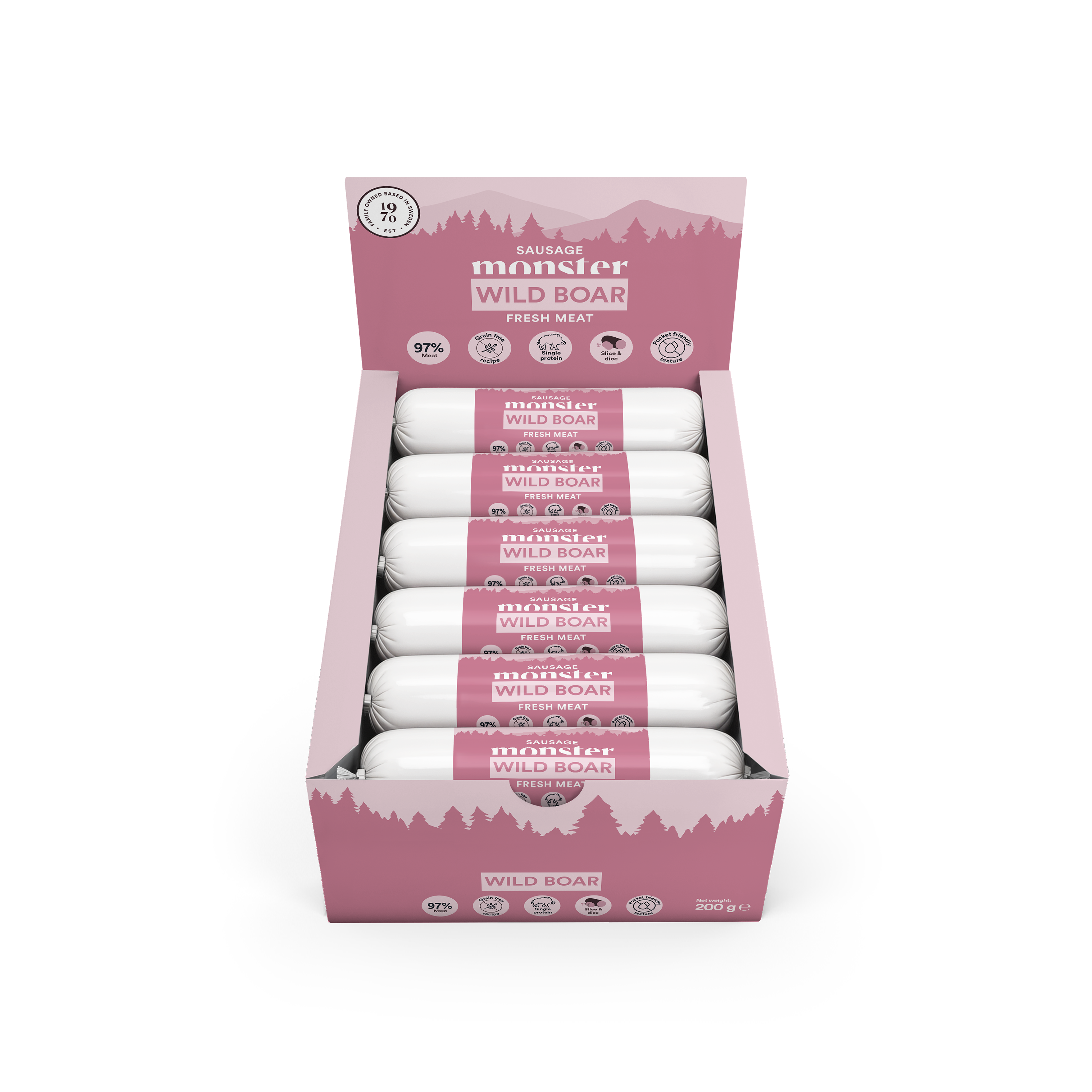 Monster Dog Sausage Wild Boar 200 g (12 pcs)