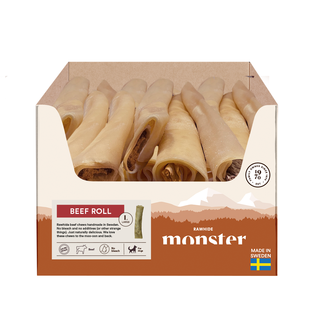Monster Raw Beef Roll Large Bulk 20 pcs