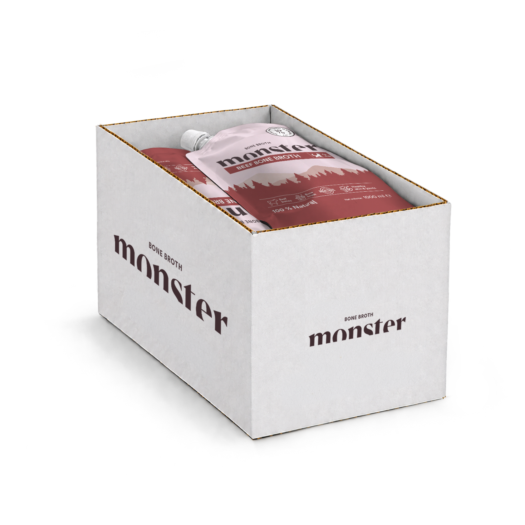 Monster Bone Broth Beef 1000 ml (6 pcs)