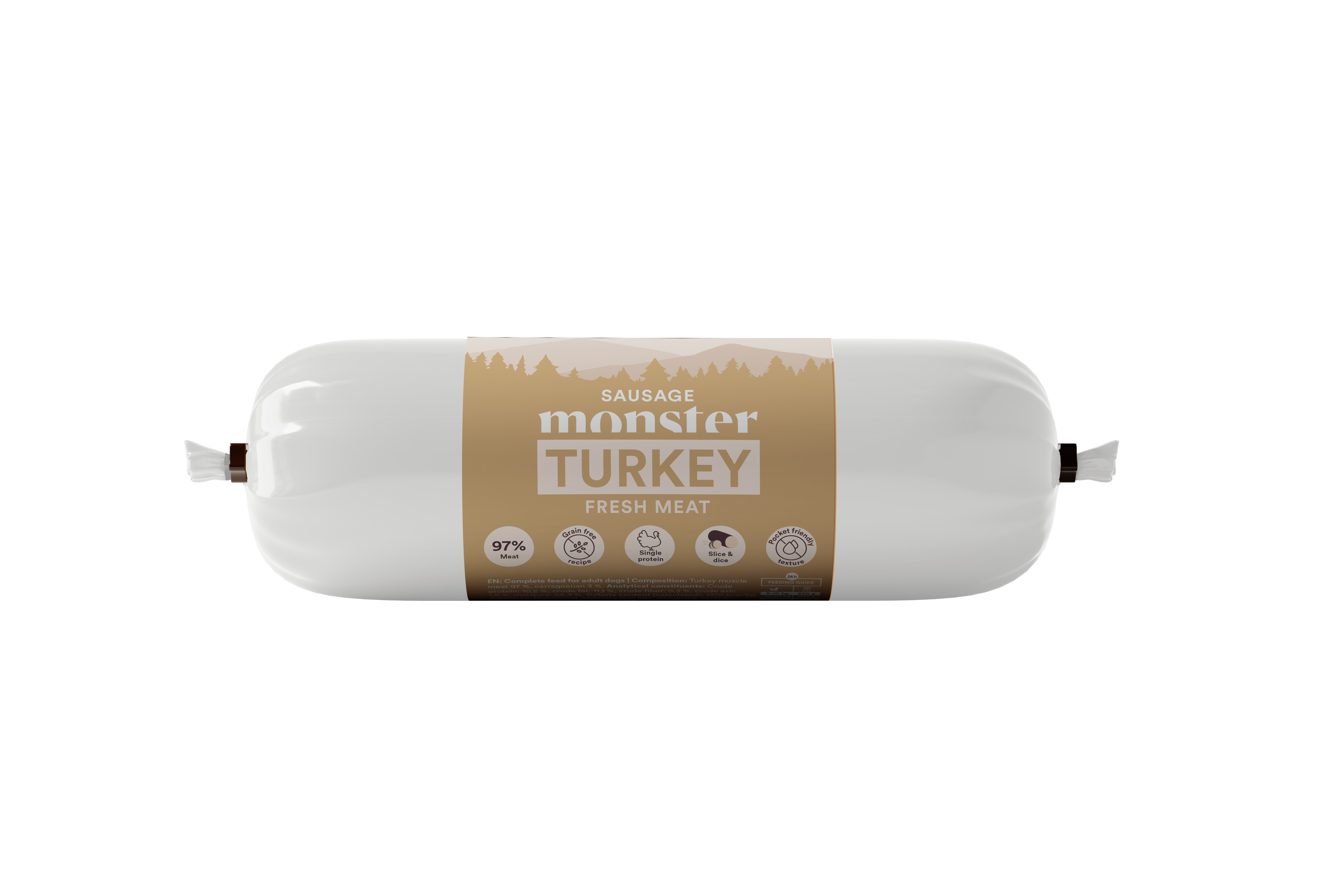 Monster Dog Sausage Turkey 400 g (12 pcs)
