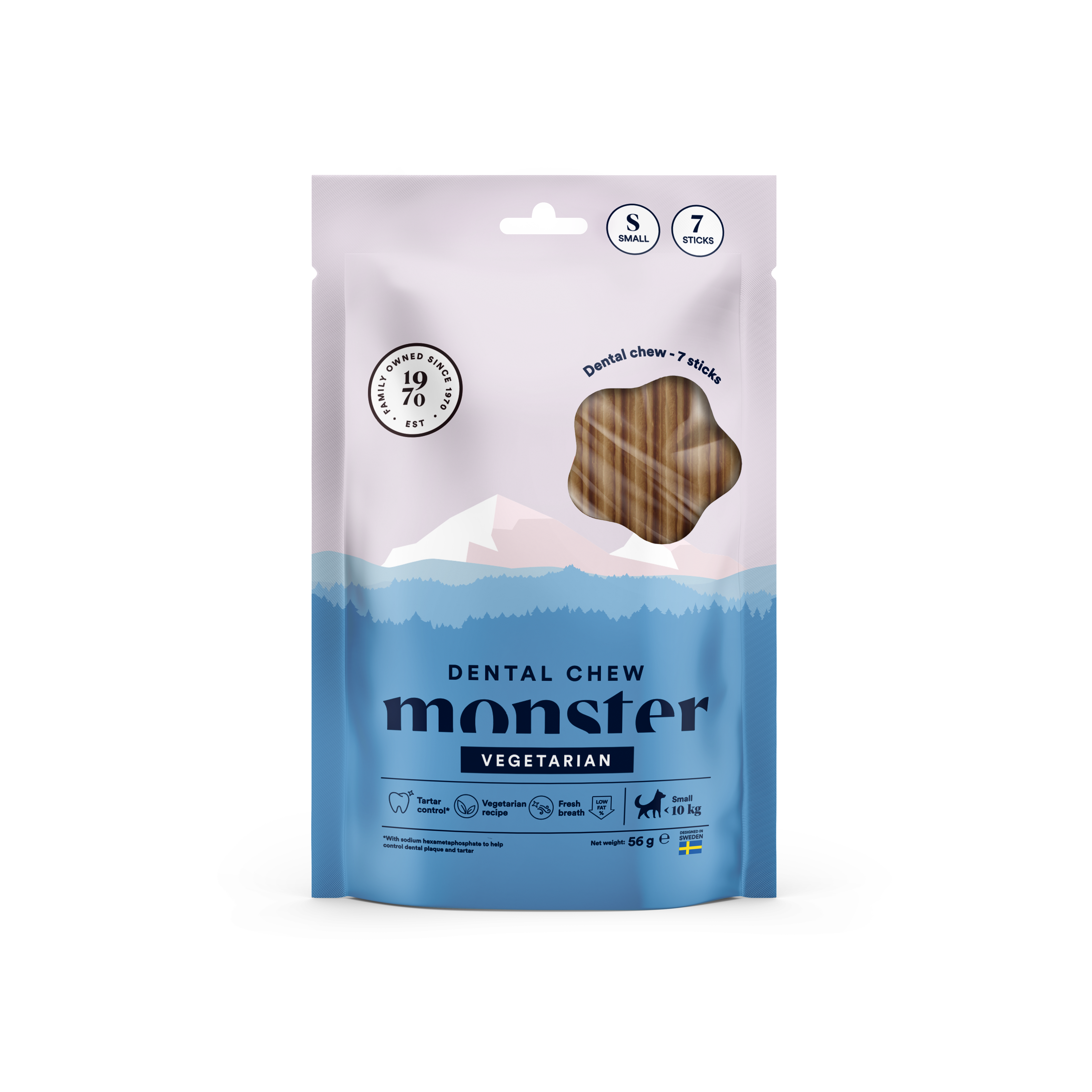 Monster Dog Dental Chew Veg. S Week (7 pcs) 56 g