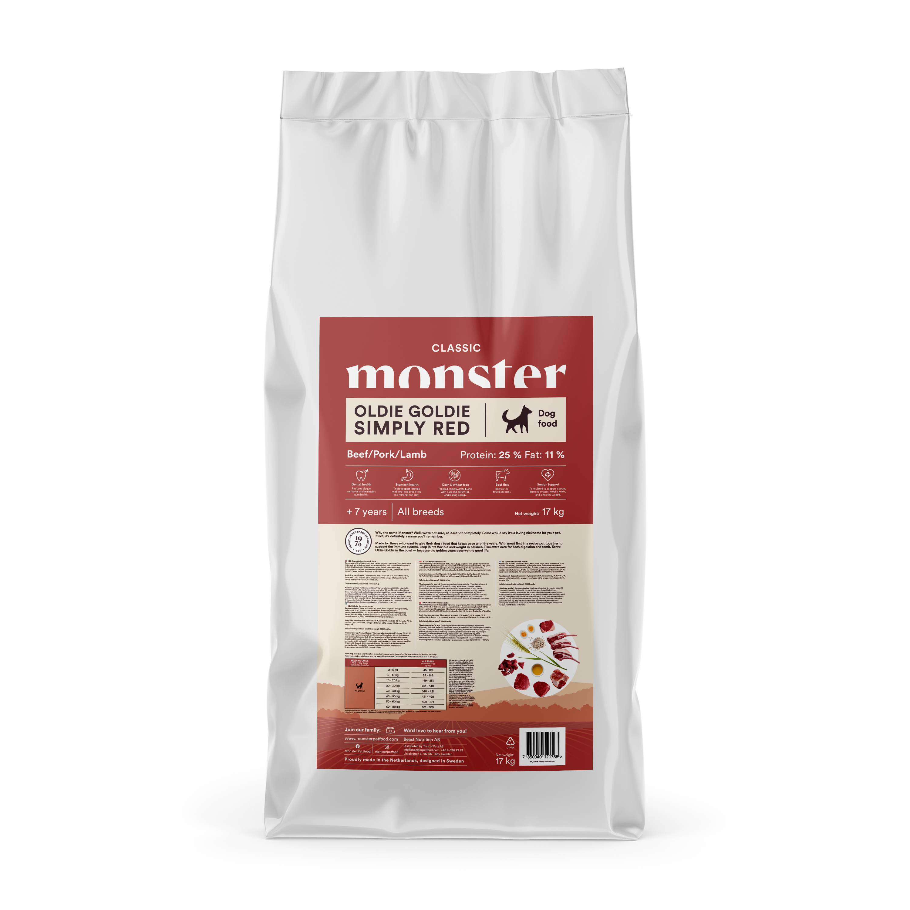 Monster Dog Classic Simply Red Oldie Goldie 17 kg