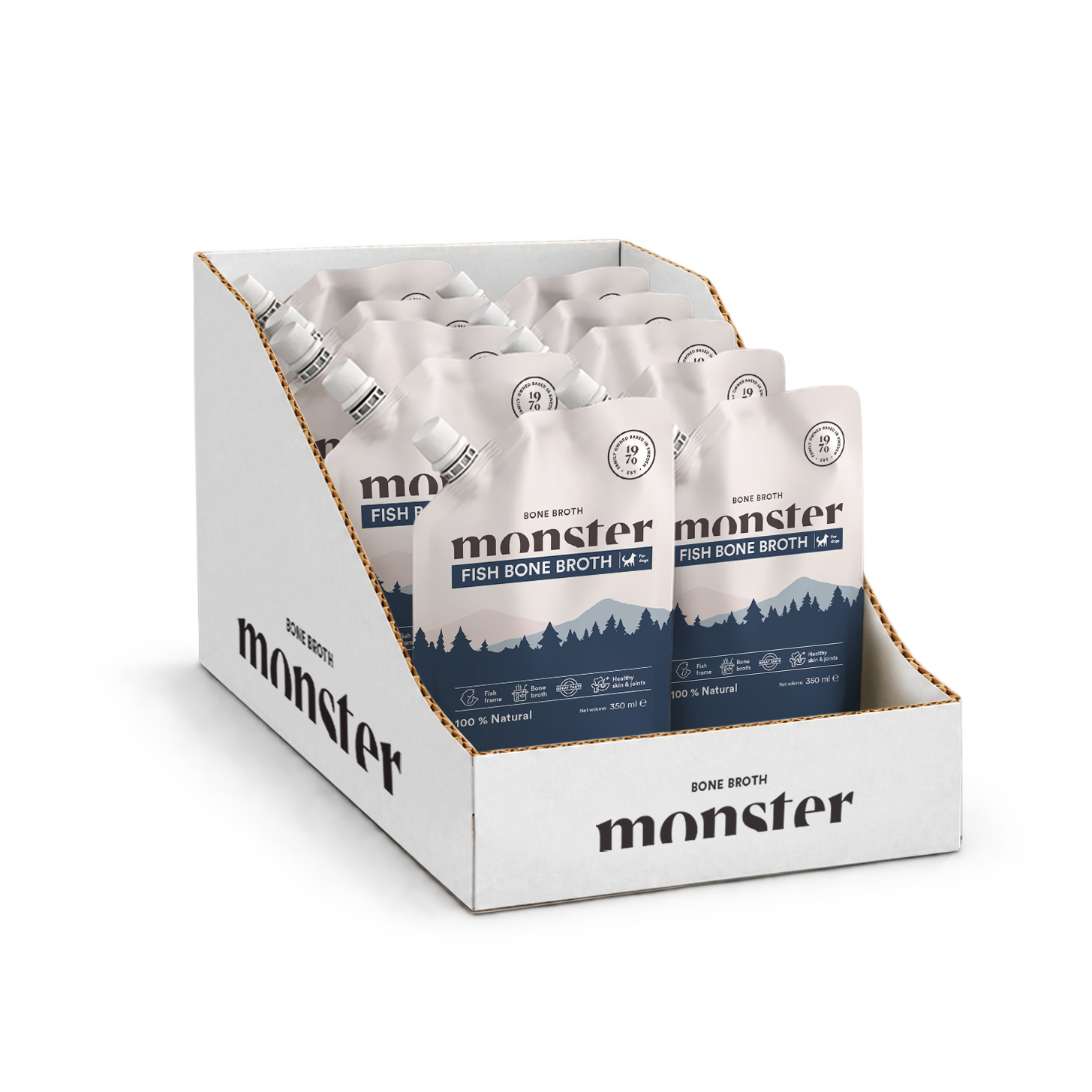 Monster Dog Bone Broth Fish 350 ml (10 pack)