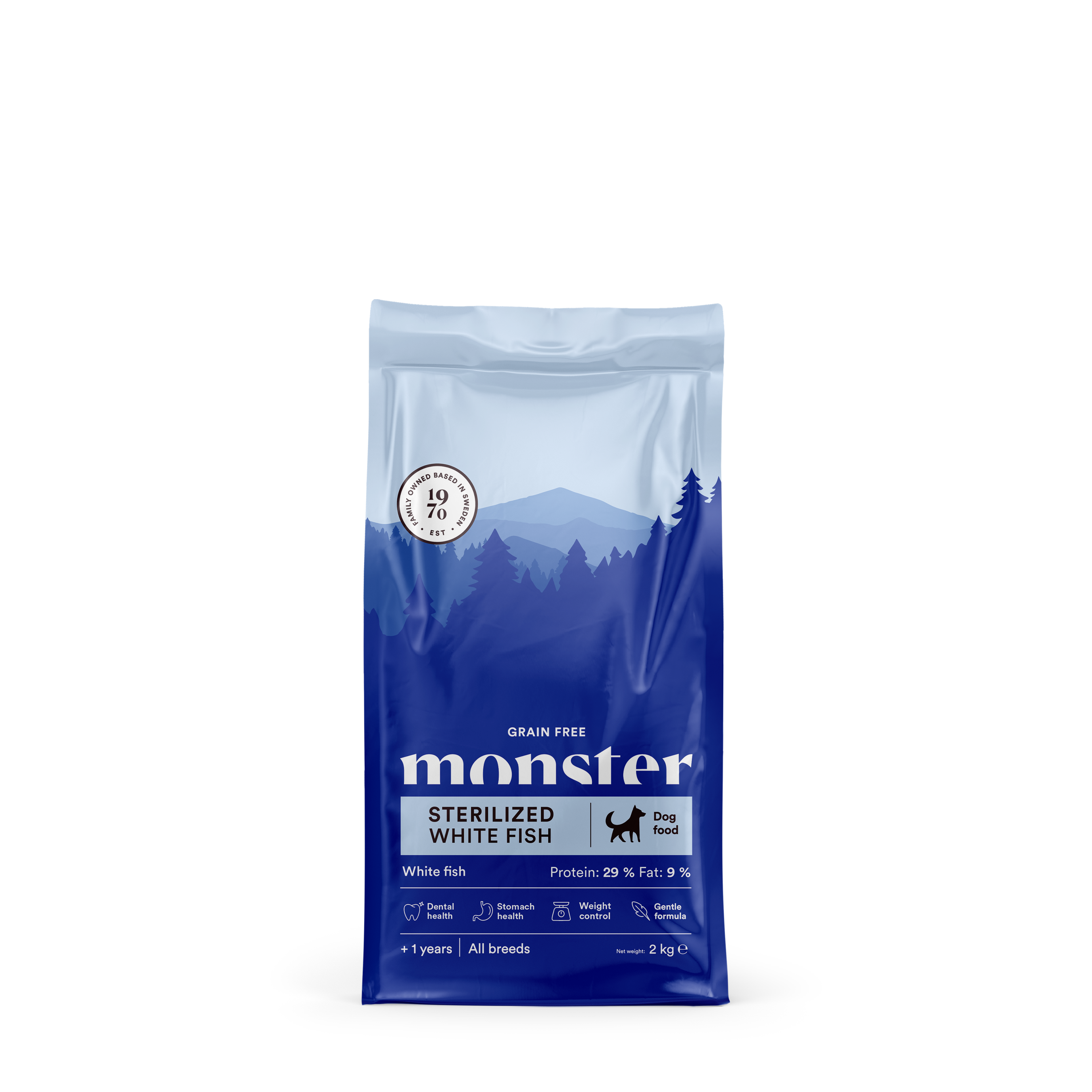 Monster Dog GF Sterilized White Fish 2 kg