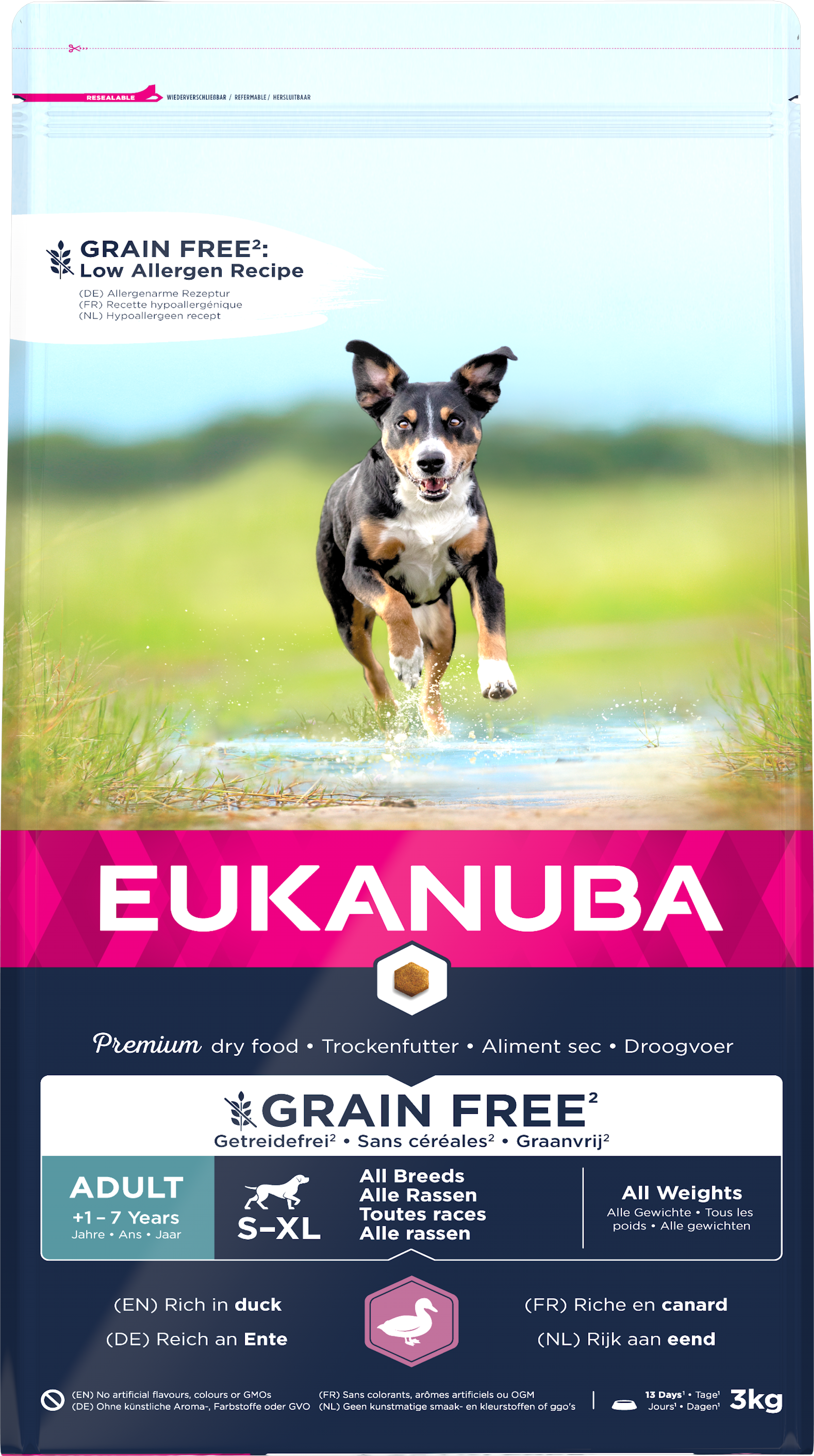 Euk Dog Grain Free Adult Duck 3 kg