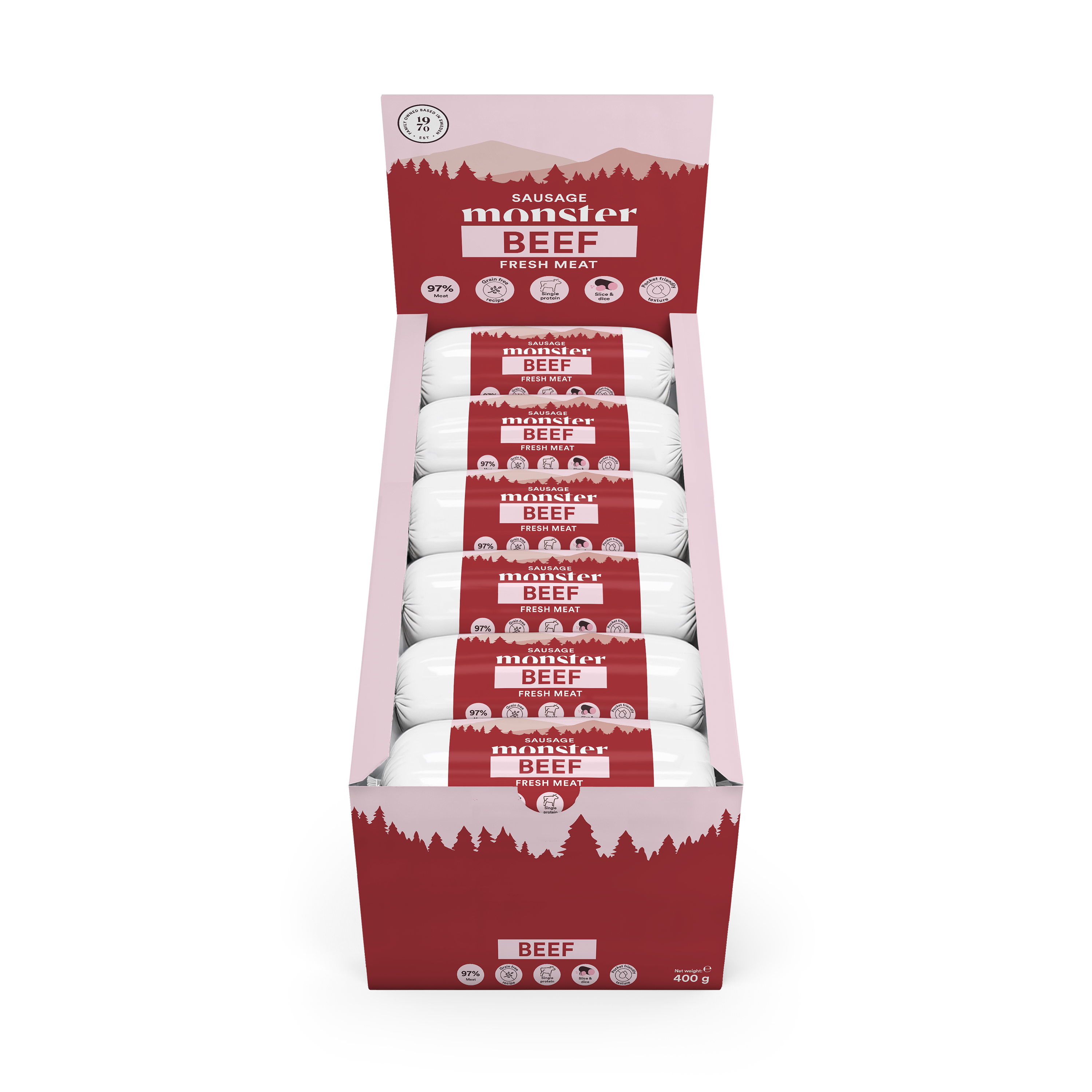 Monster Dog Sausage Beef 400 g (12 pcs)