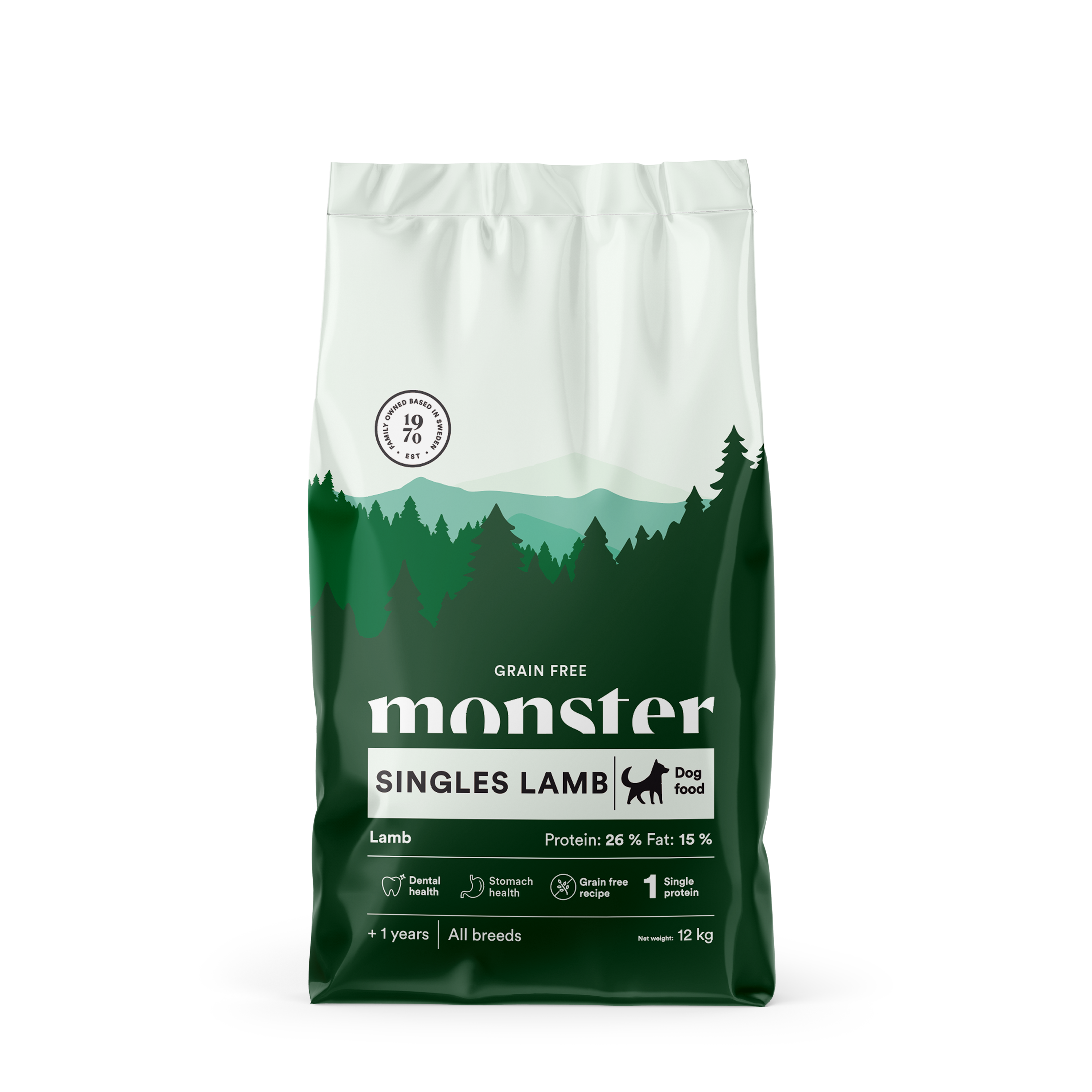 Monster Dog GF Singles Lamb 12 kg