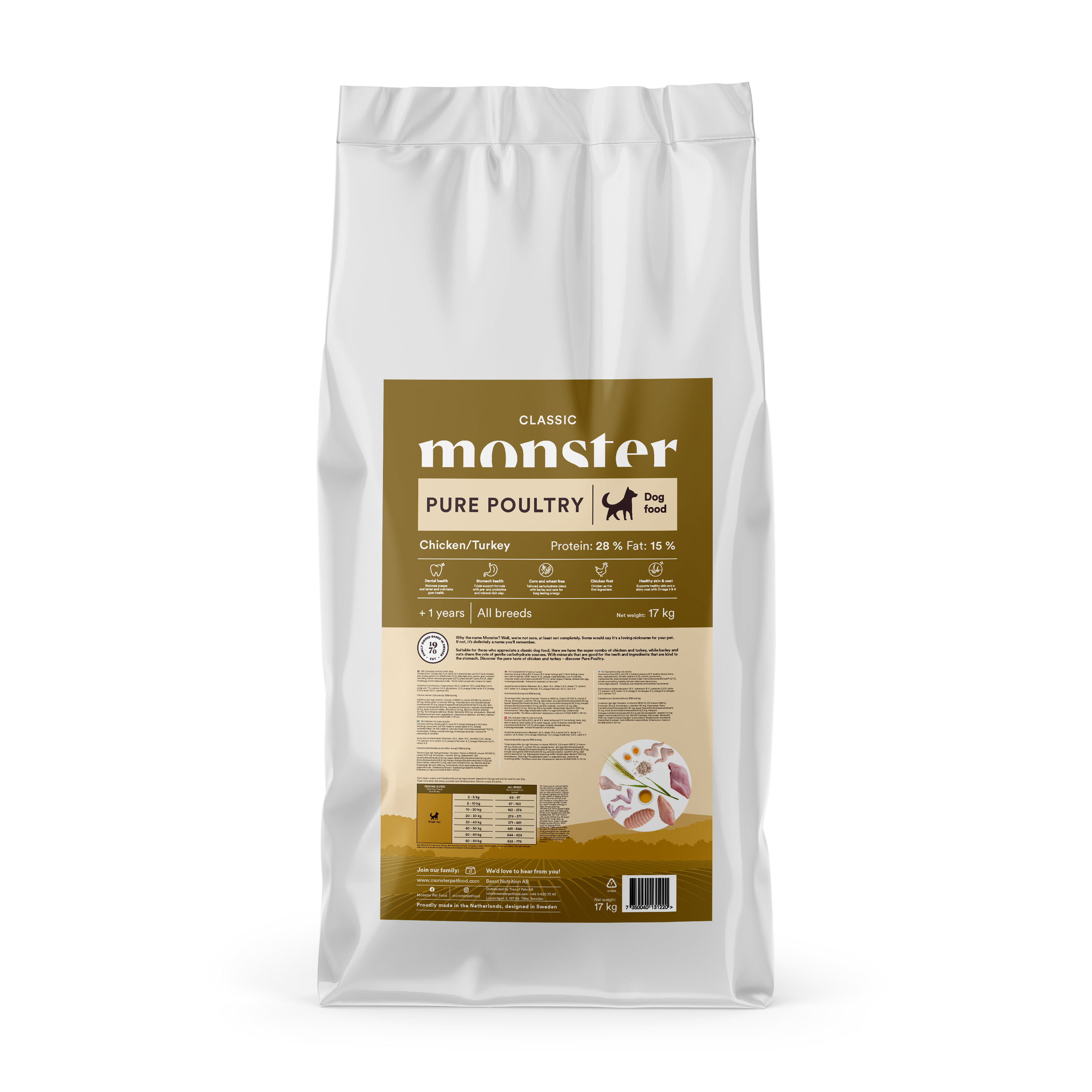 Monster Dog Classic Pure Poultry 17 kg