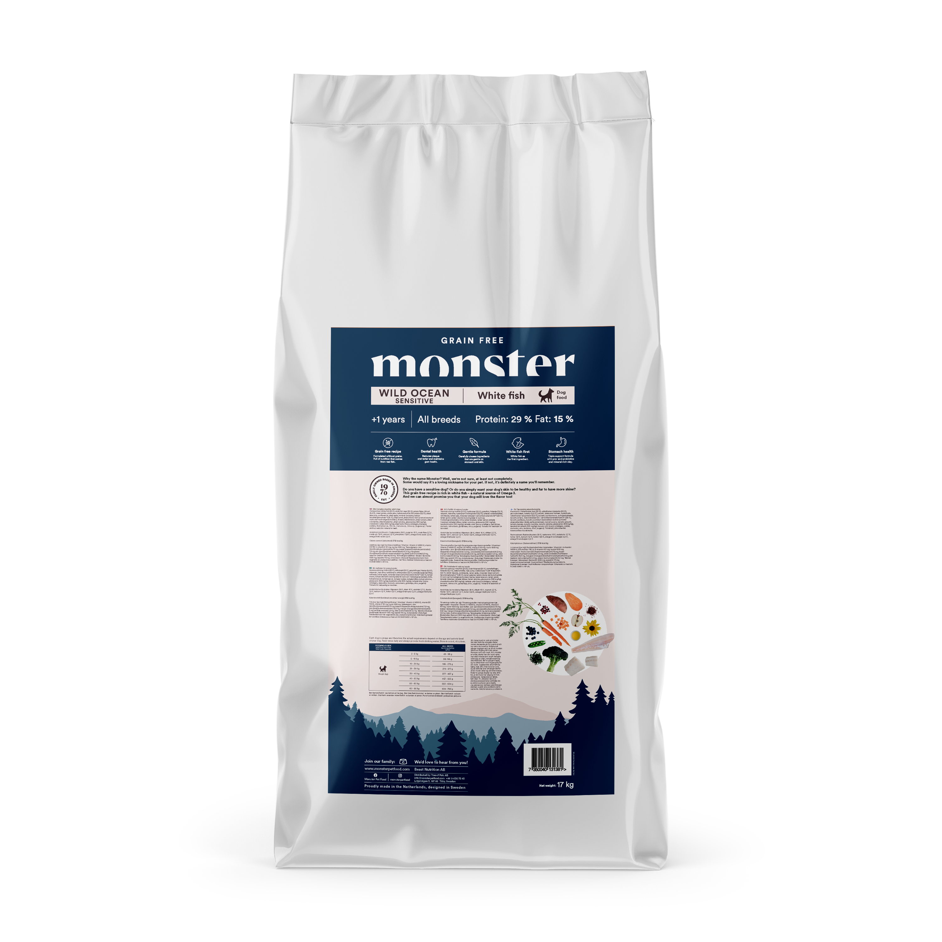 Monster Dog GF Wild Ocean Sensitive 17 kg