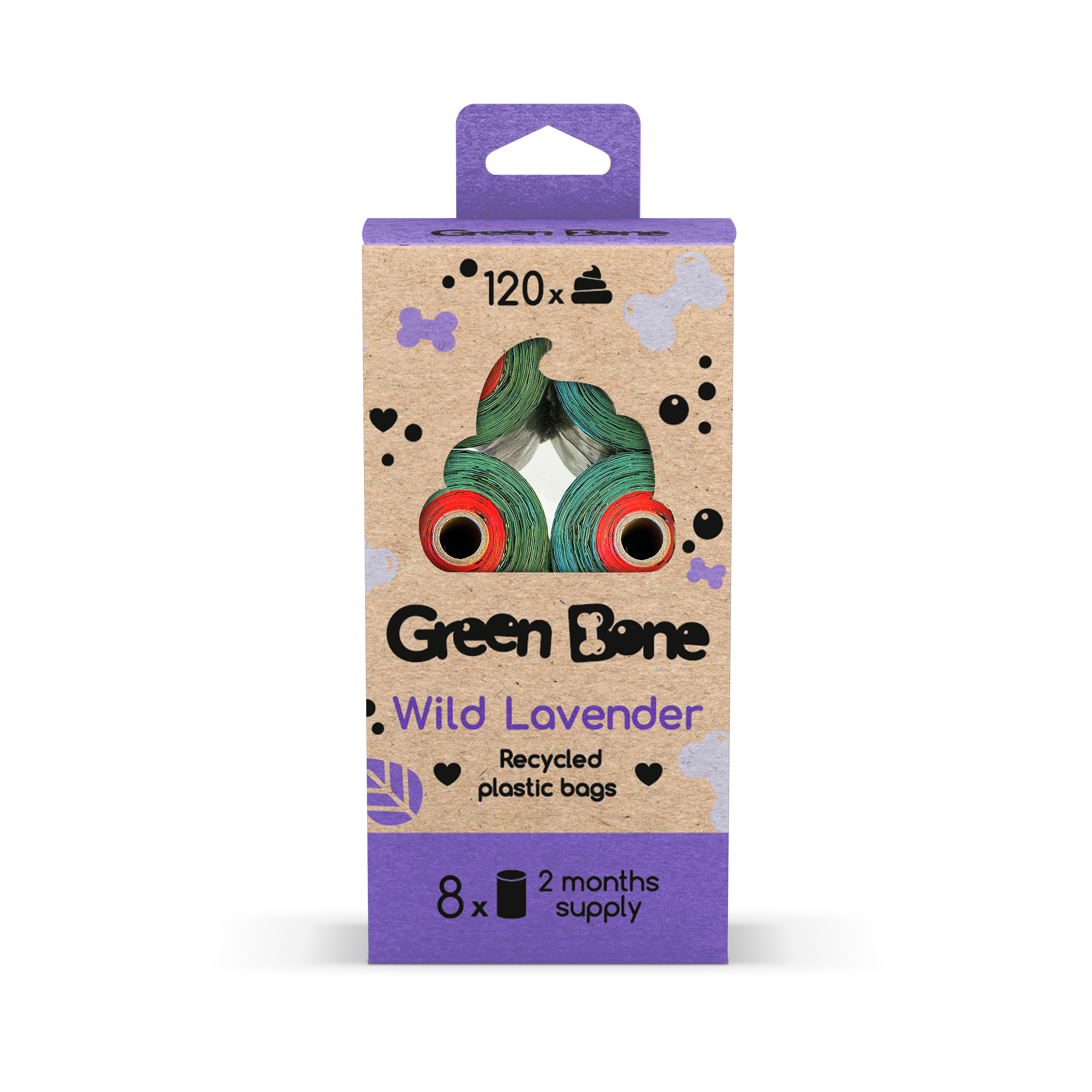 Green Bone 8-pack Lavendel (6 st/krt)