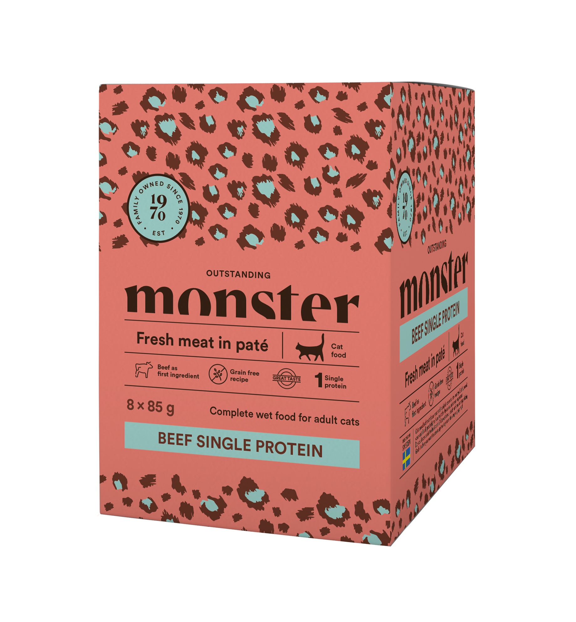 Monster Cat Pouches Adult Beef 85 g (8 pack)