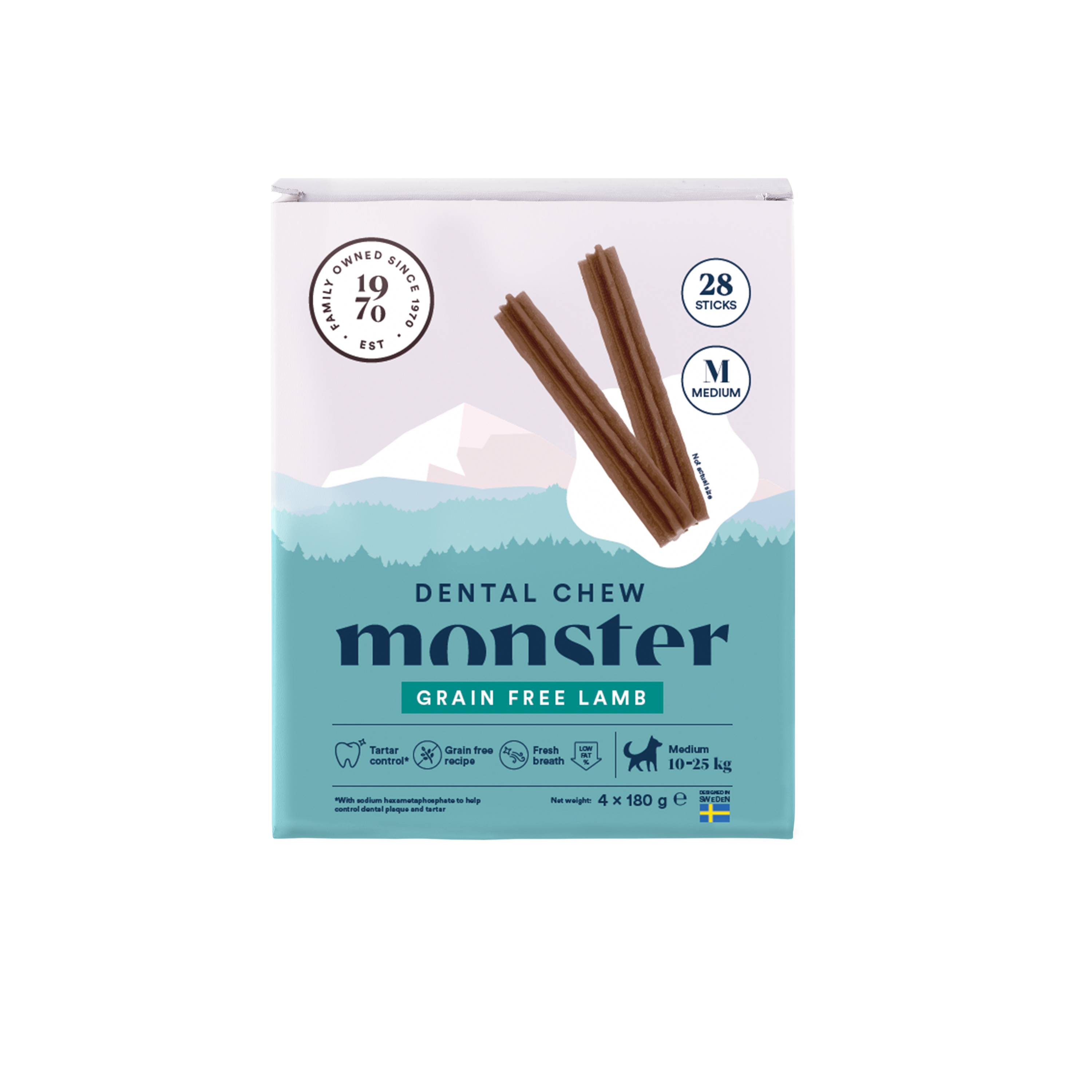 Monster Dog Dental Chew Lamb M Month (28 pcs) 720 g