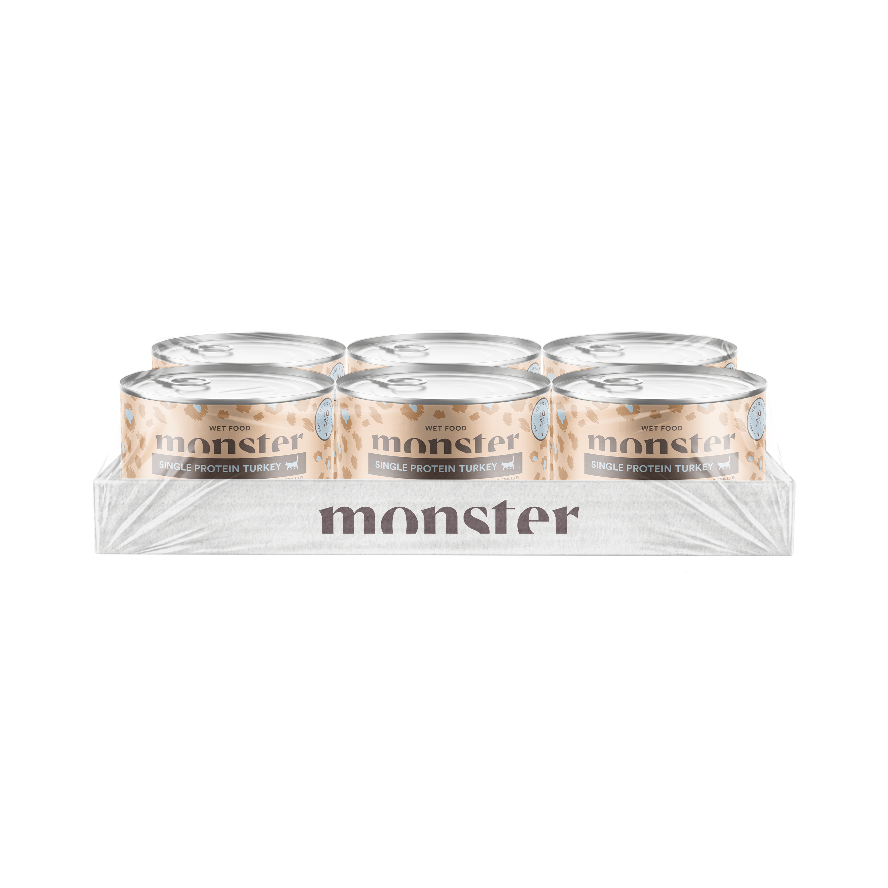 Monster Cat Adult Single Turkey Can 200 g (6/tray)
