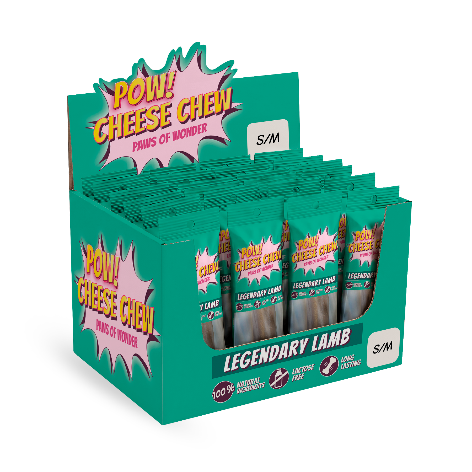 POW Cheese Chew Legendary Lamb S/M (24 pcs)