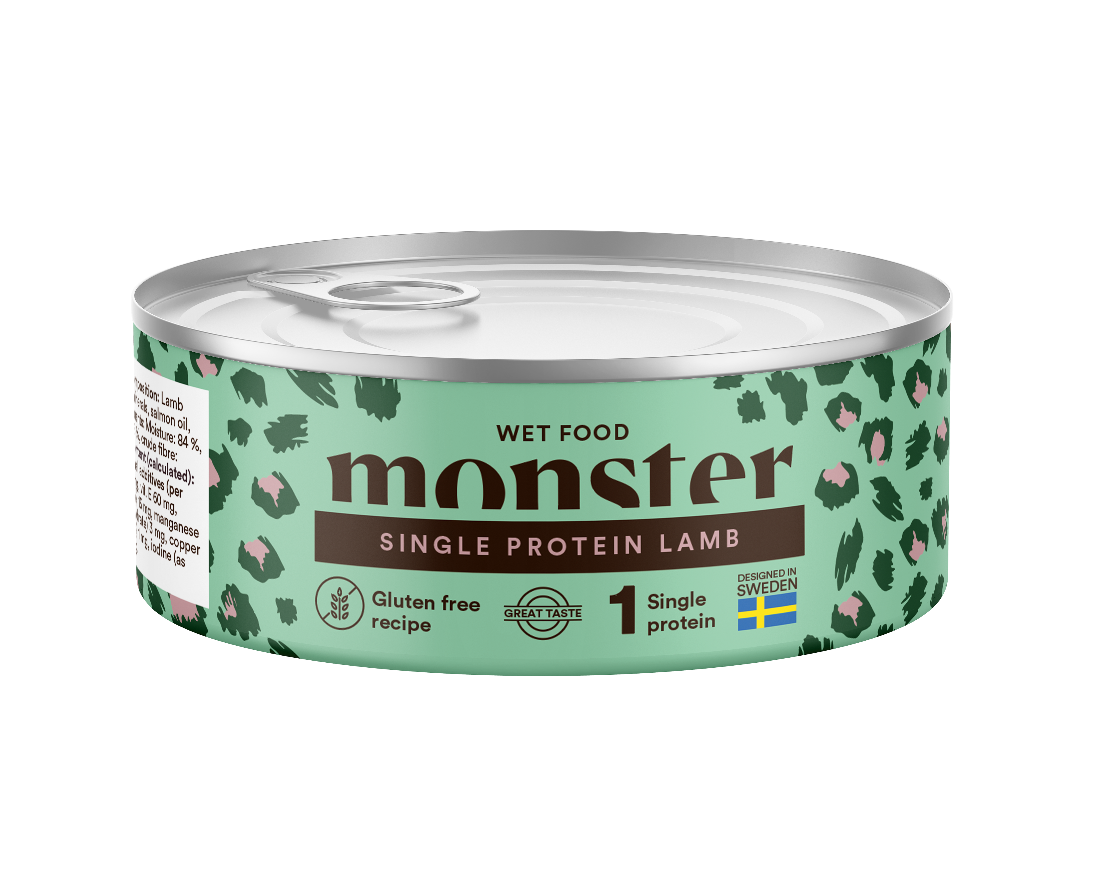 Monster Cat Adult Single Lamb Can 100 g (12/tray)
