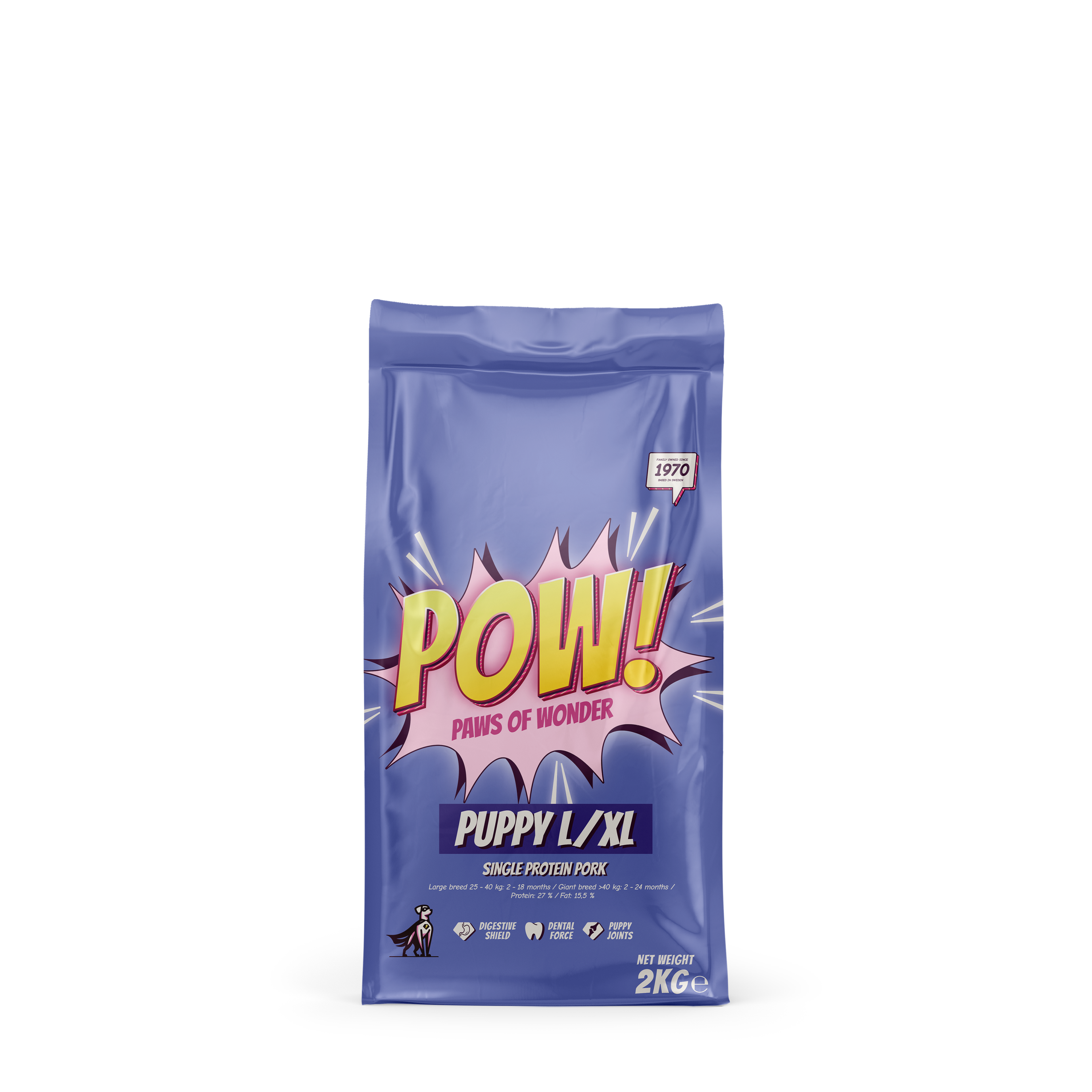 POW! Dog Puppy L/XL Pork 2 kg