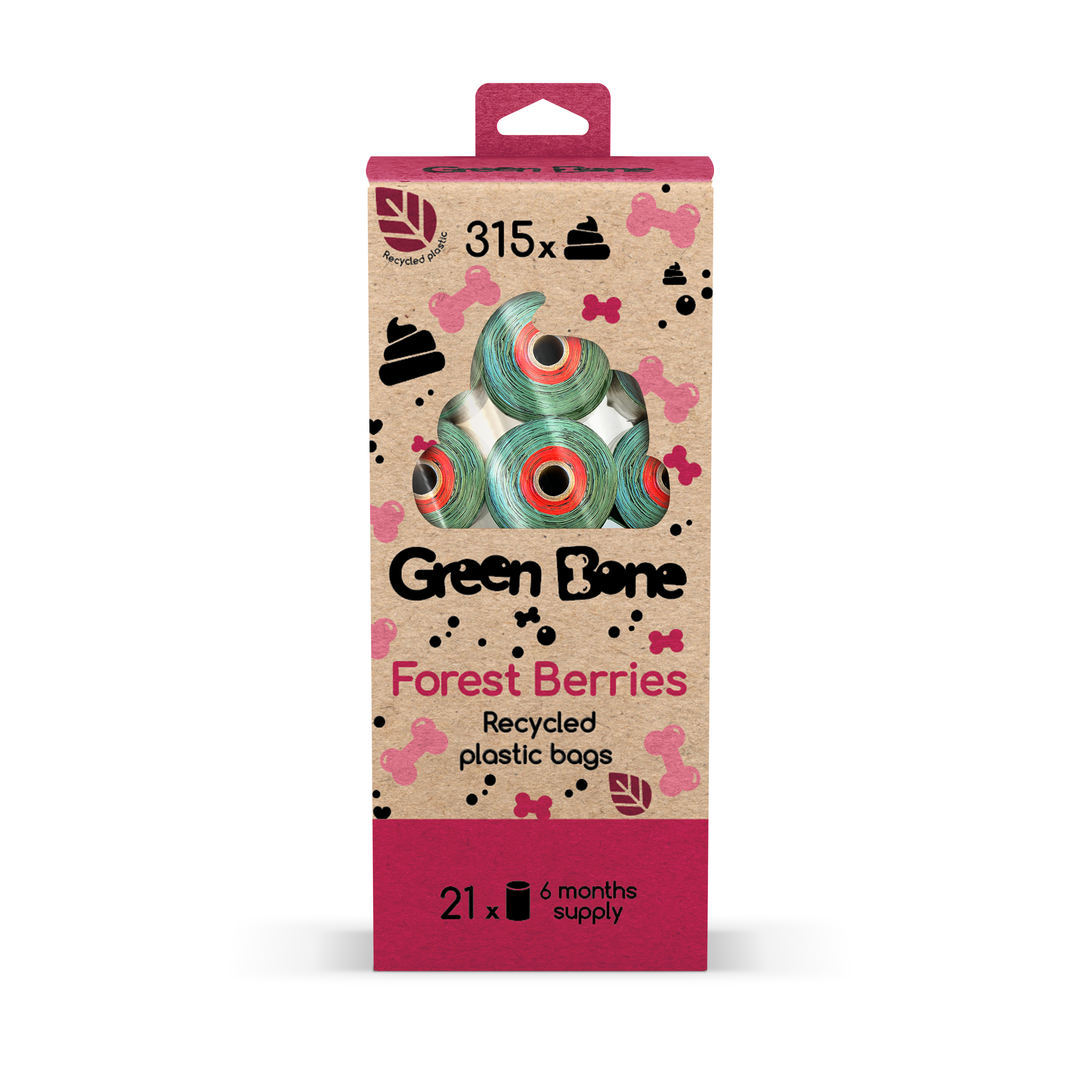 Green Bone Refill Forest Berries 21 Rolls